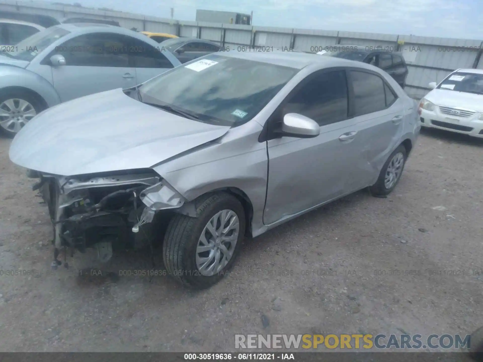 2 Photograph of a damaged car 5YFBURHE2KP896733 TOYOTA COROLLA 2019