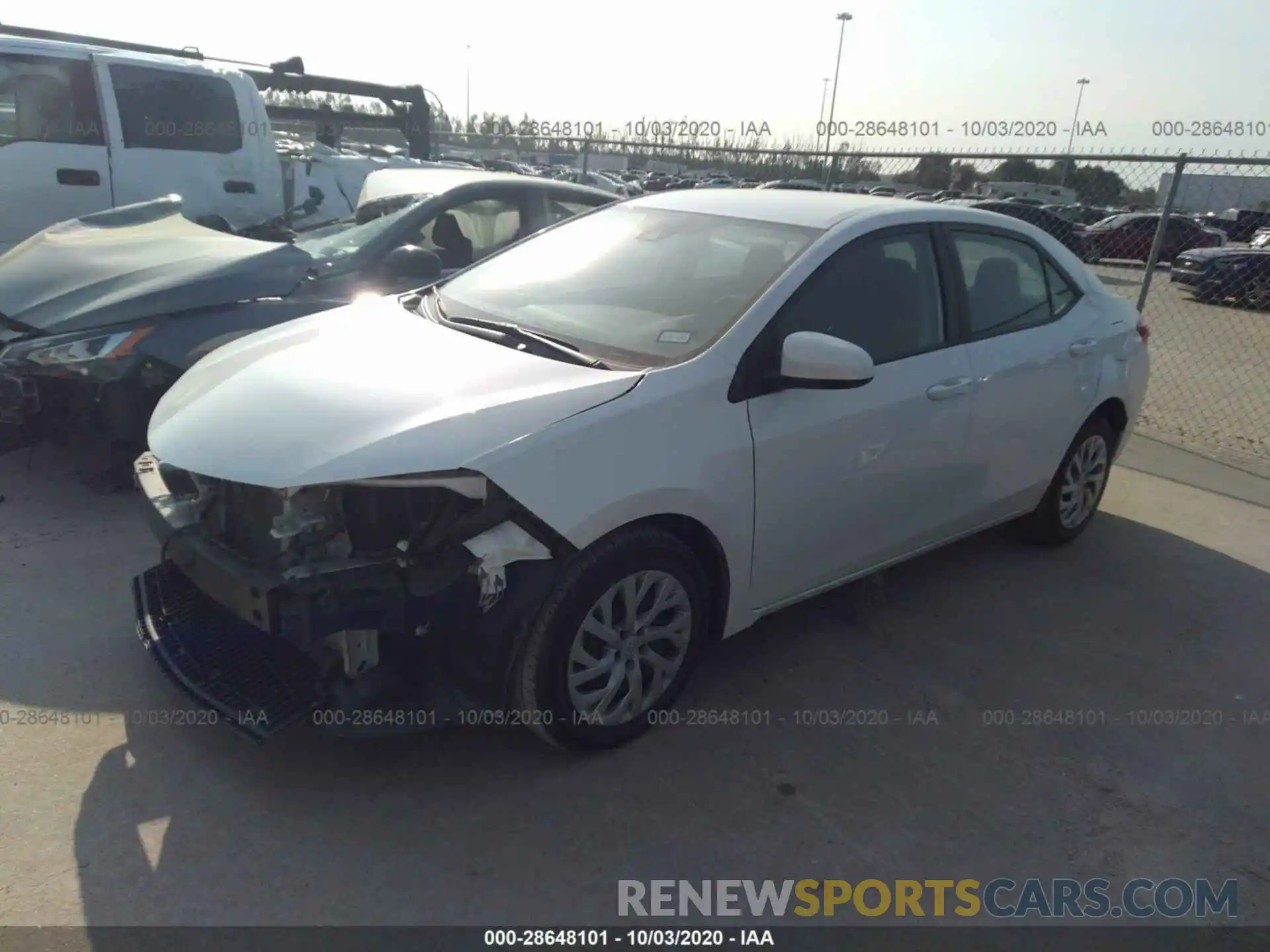 2 Photograph of a damaged car 5YFBURHE2KP896781 TOYOTA COROLLA 2019