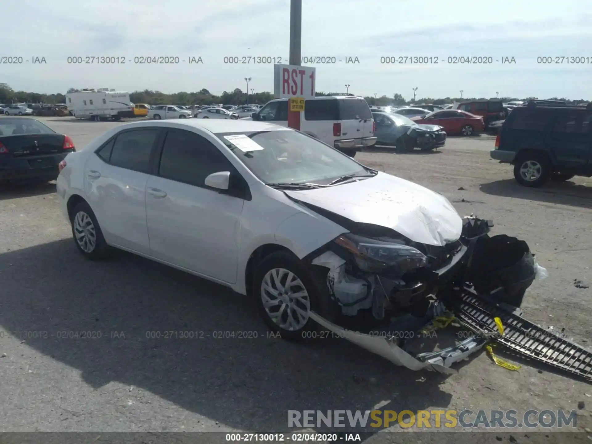 1 Photograph of a damaged car 5YFBURHE2KP897946 TOYOTA COROLLA 2019