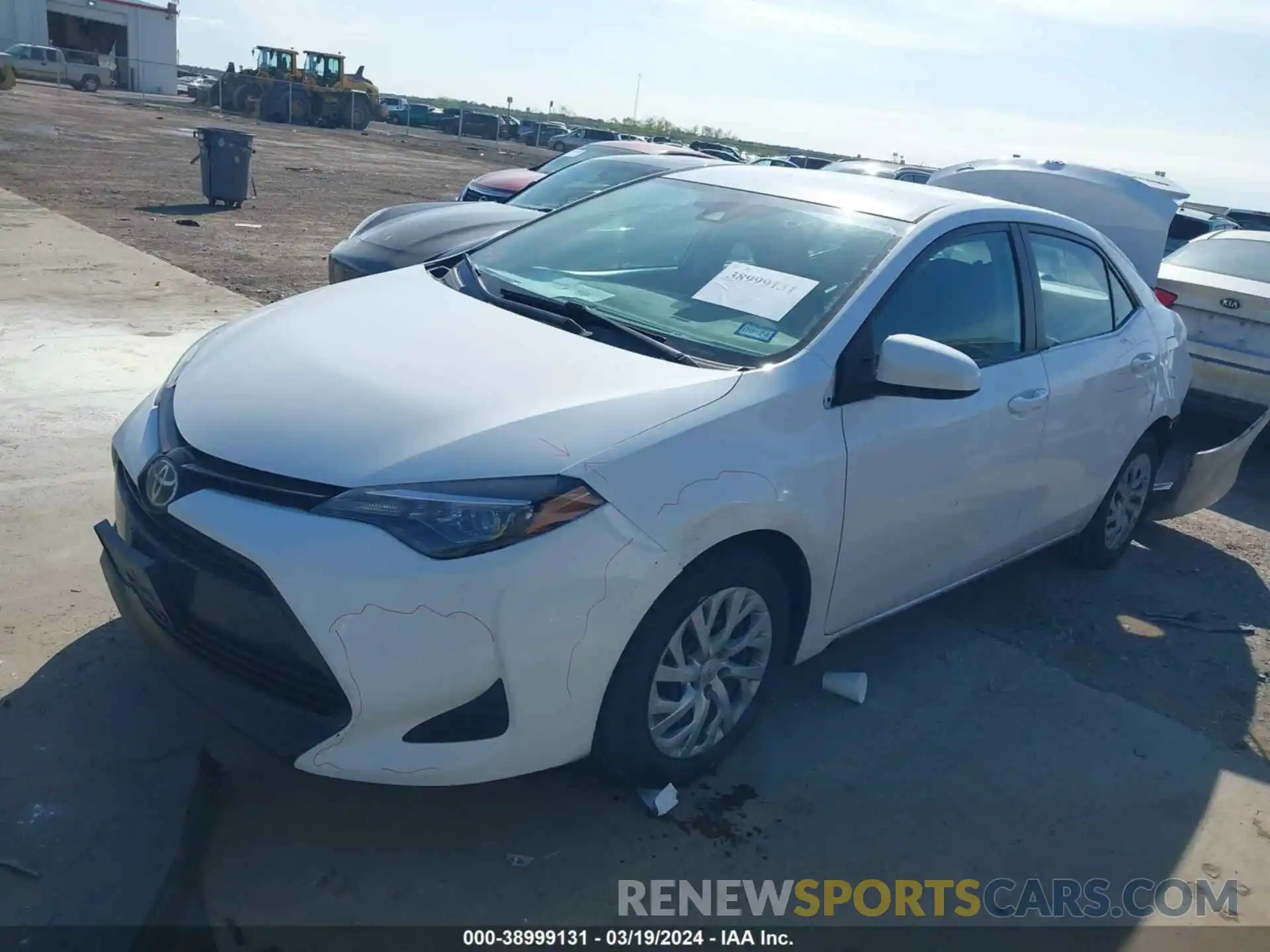 2 Photograph of a damaged car 5YFBURHE2KP899244 TOYOTA COROLLA 2019