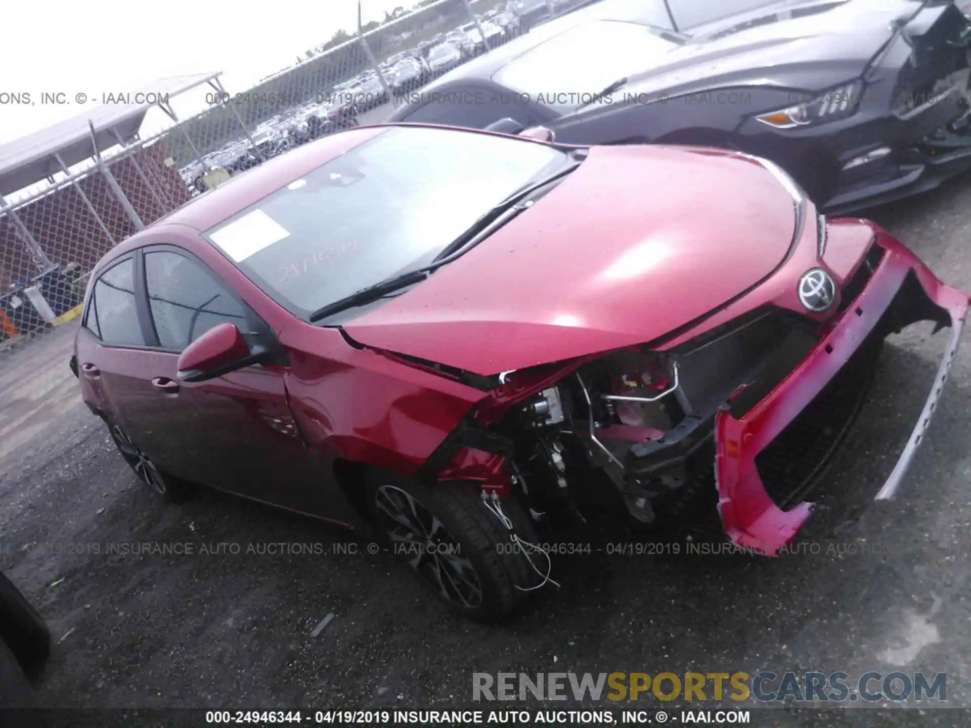 1 Photograph of a damaged car 5YFBURHE2KP899874 TOYOTA COROLLA 2019