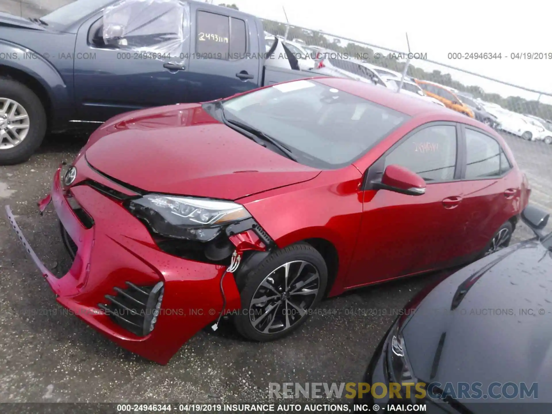 2 Photograph of a damaged car 5YFBURHE2KP899874 TOYOTA COROLLA 2019