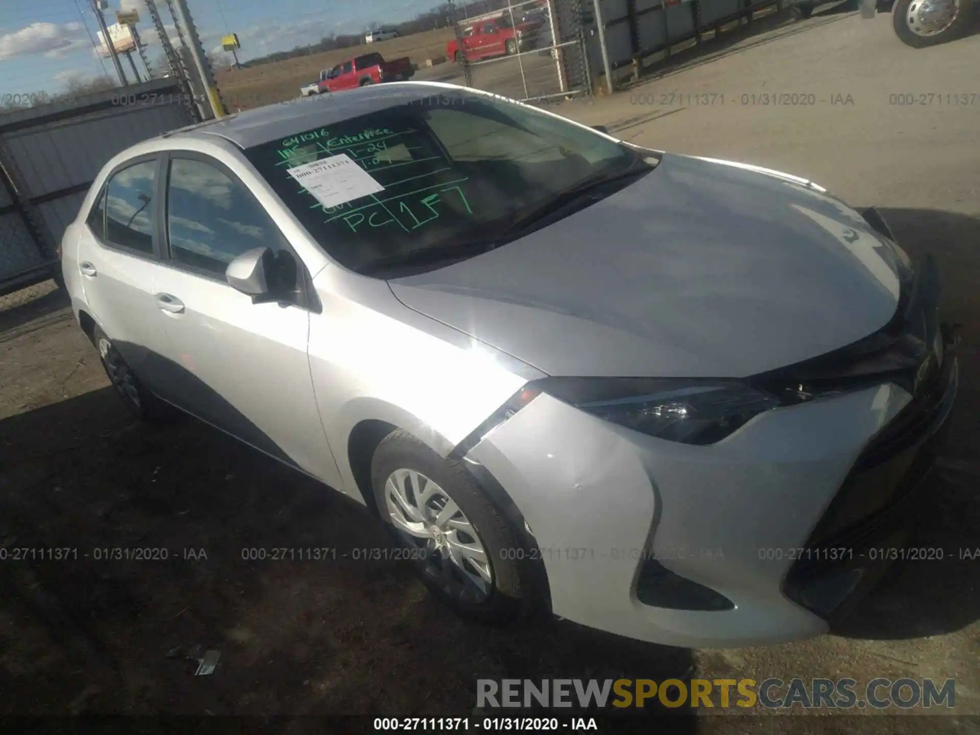 1 Photograph of a damaged car 5YFBURHE2KP900571 TOYOTA COROLLA 2019