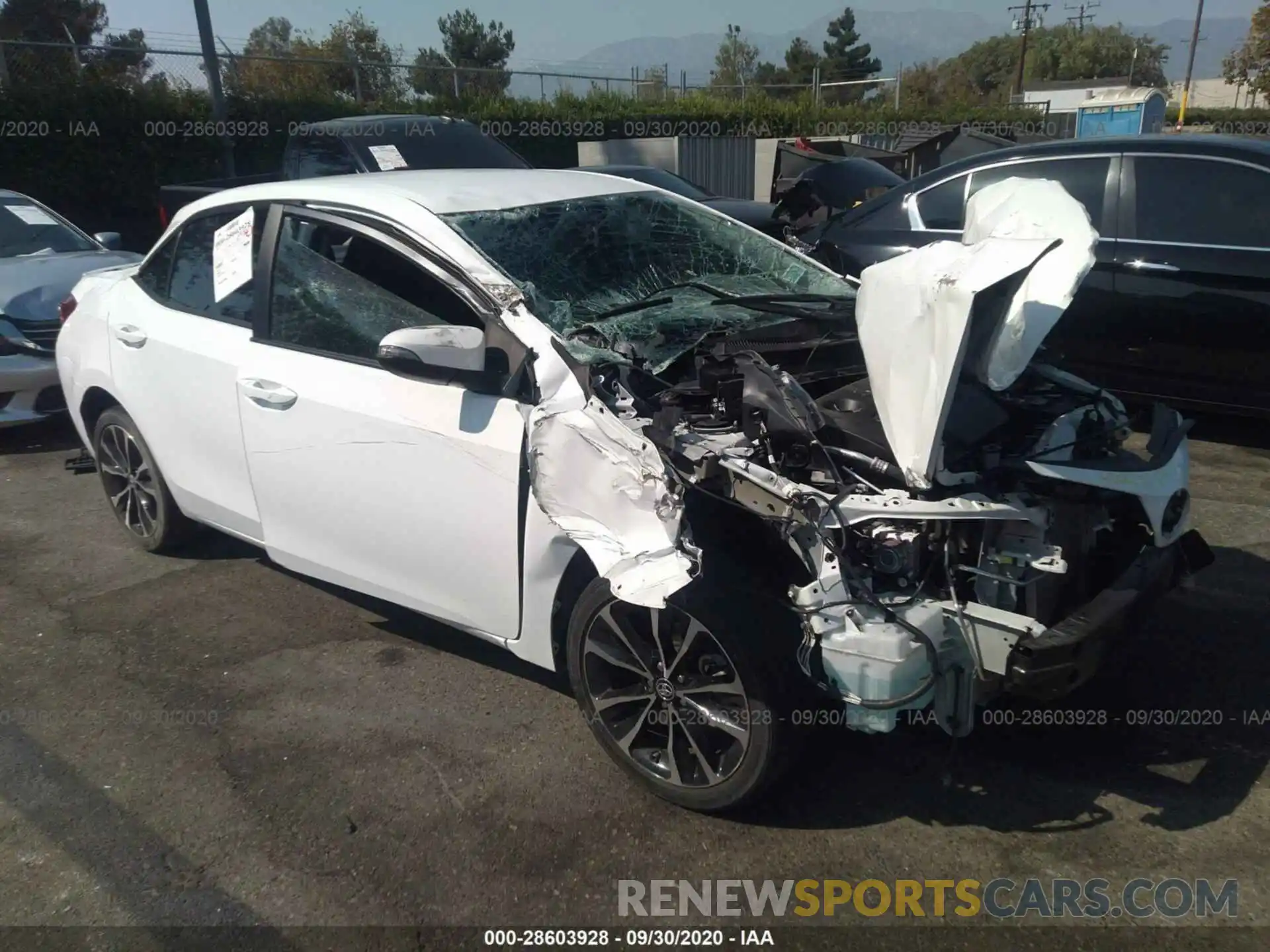 1 Photograph of a damaged car 5YFBURHE2KP904541 TOYOTA COROLLA 2019