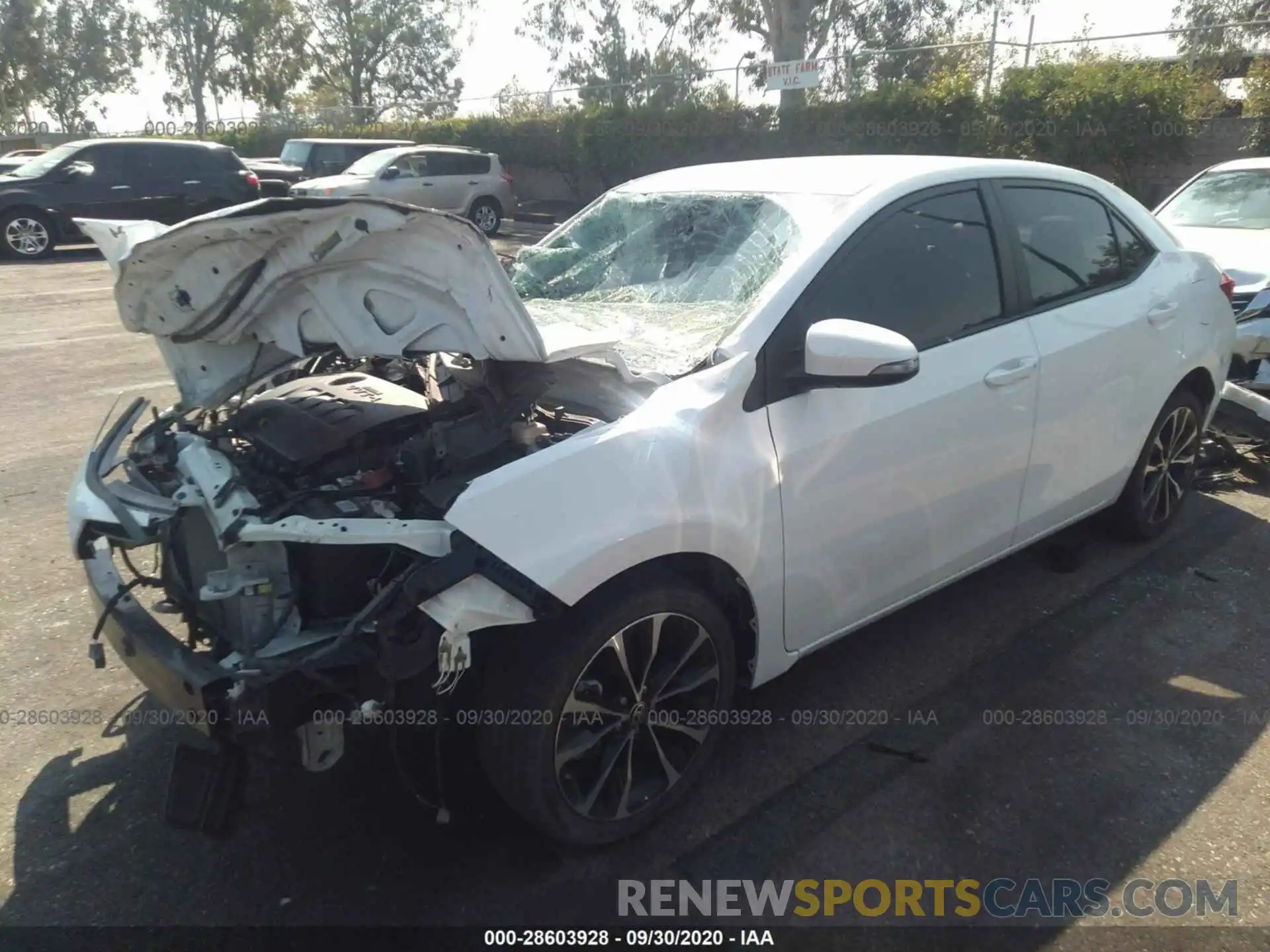 2 Photograph of a damaged car 5YFBURHE2KP904541 TOYOTA COROLLA 2019