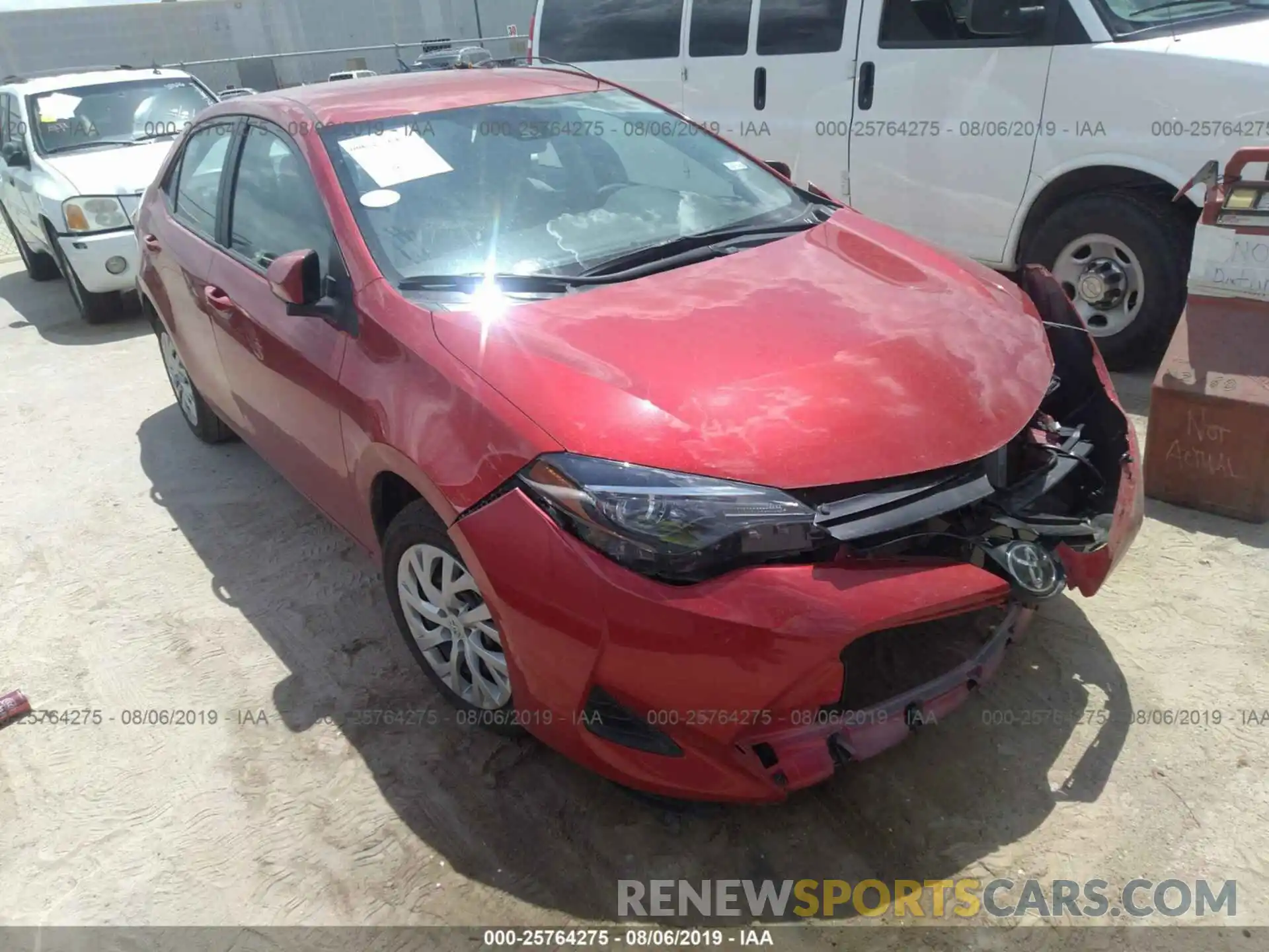 1 Photograph of a damaged car 5YFBURHE2KP905186 TOYOTA COROLLA 2019