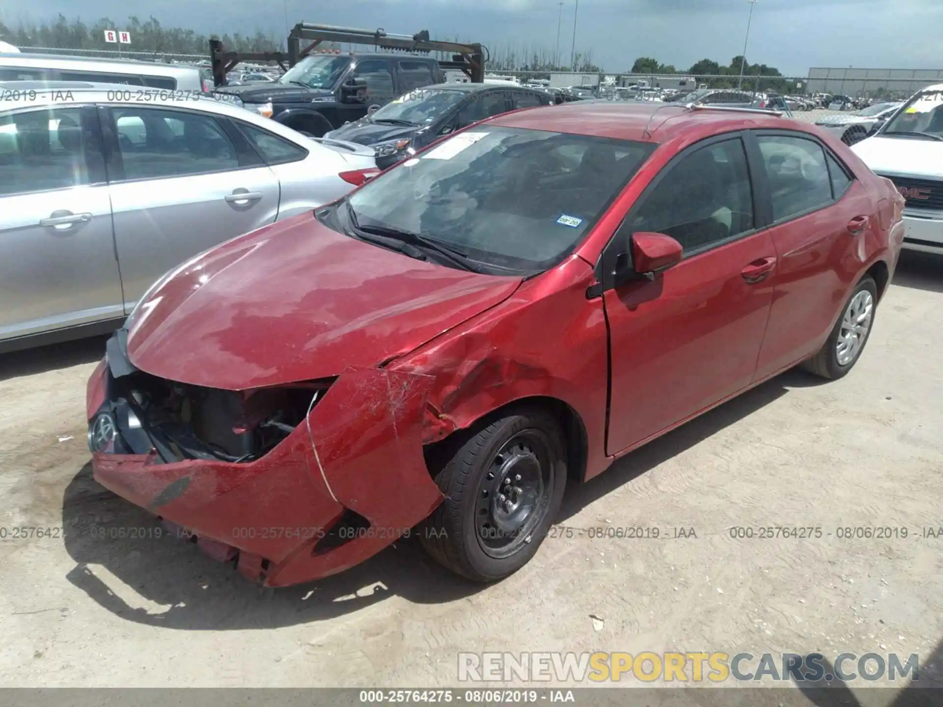 2 Photograph of a damaged car 5YFBURHE2KP905186 TOYOTA COROLLA 2019