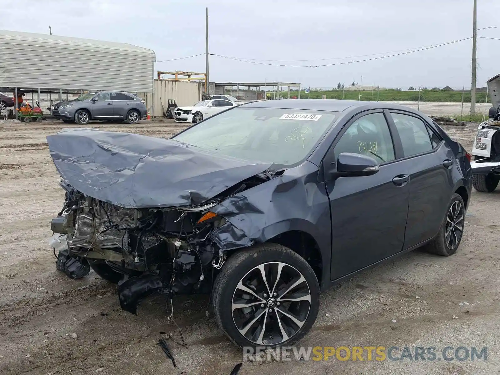 2 Photograph of a damaged car 5YFBURHE2KP905382 TOYOTA COROLLA 2019