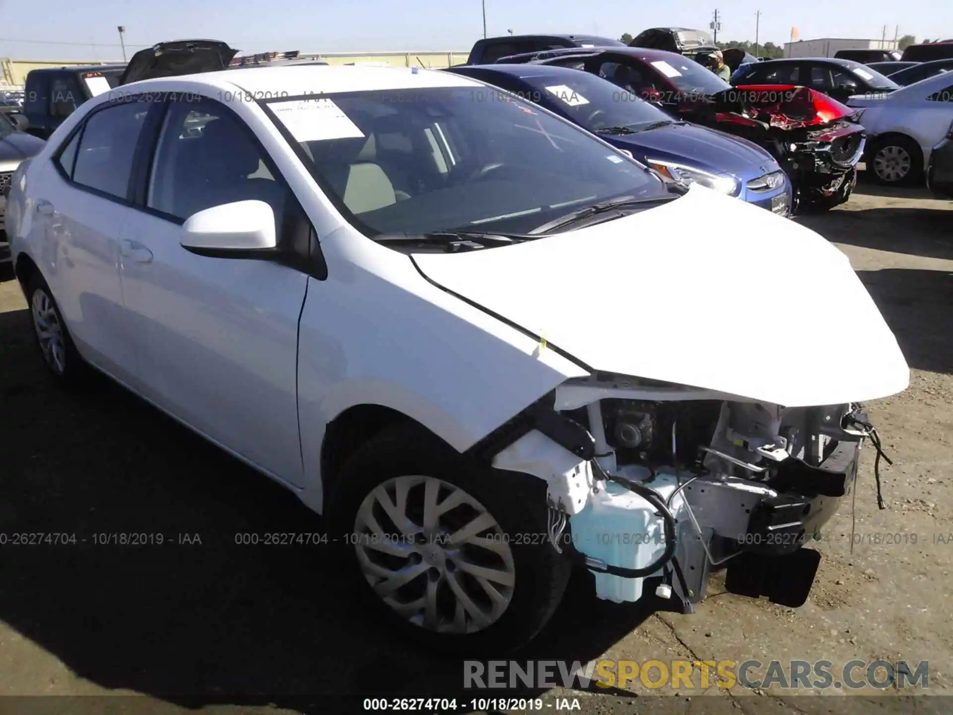 1 Photograph of a damaged car 5YFBURHE2KP905544 TOYOTA COROLLA 2019