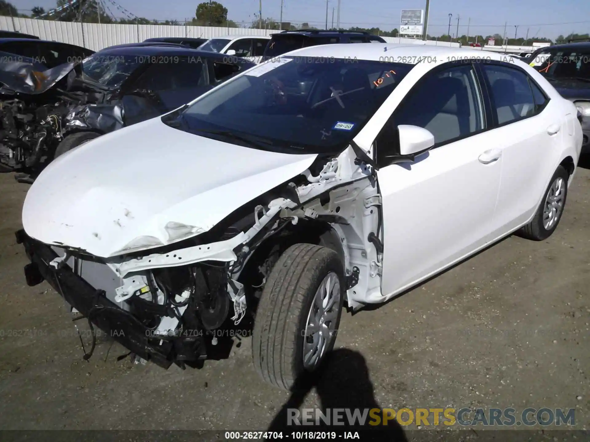 2 Photograph of a damaged car 5YFBURHE2KP905544 TOYOTA COROLLA 2019