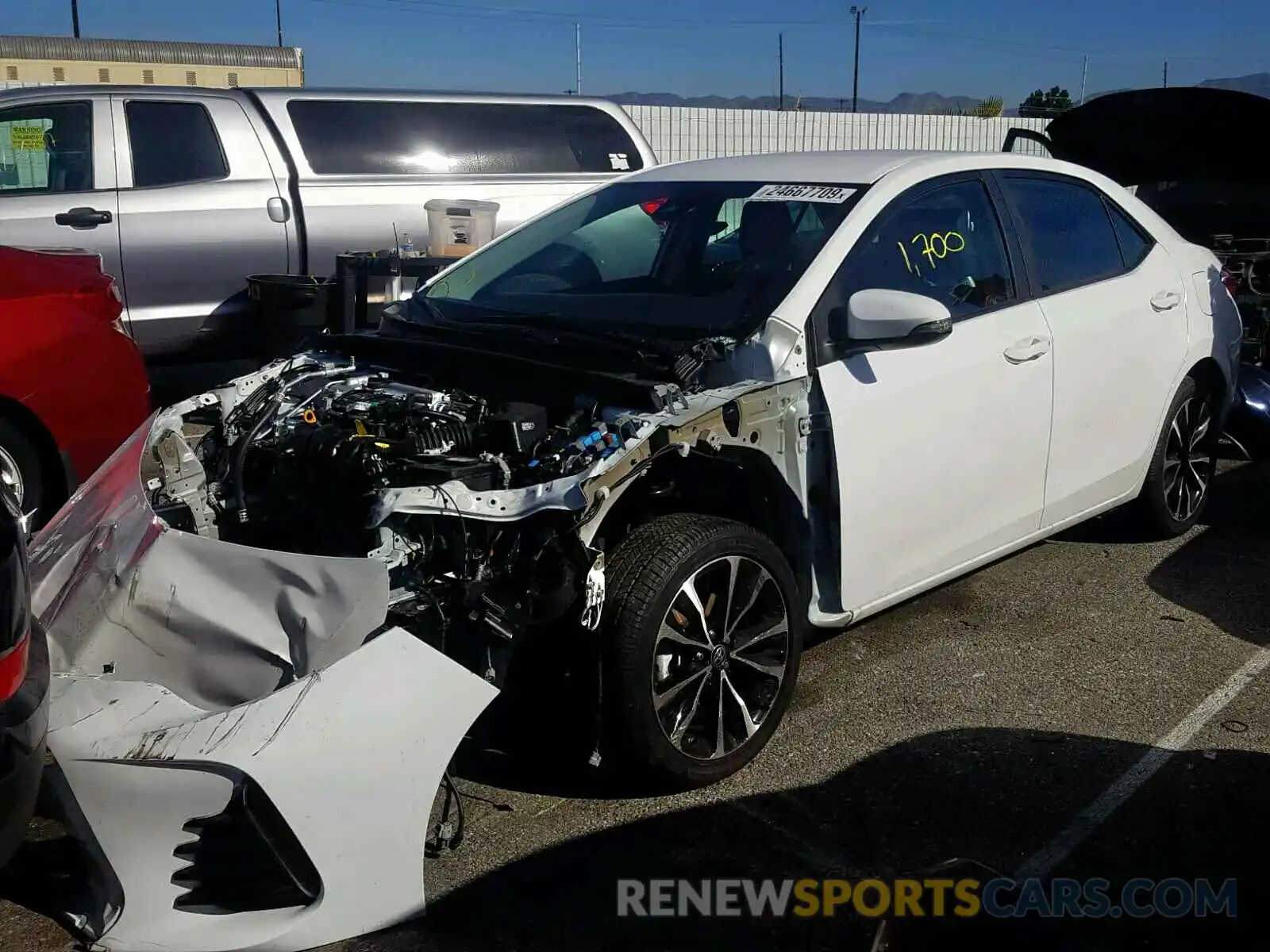 2 Photograph of a damaged car 5YFBURHE2KP907083 TOYOTA COROLLA 2019