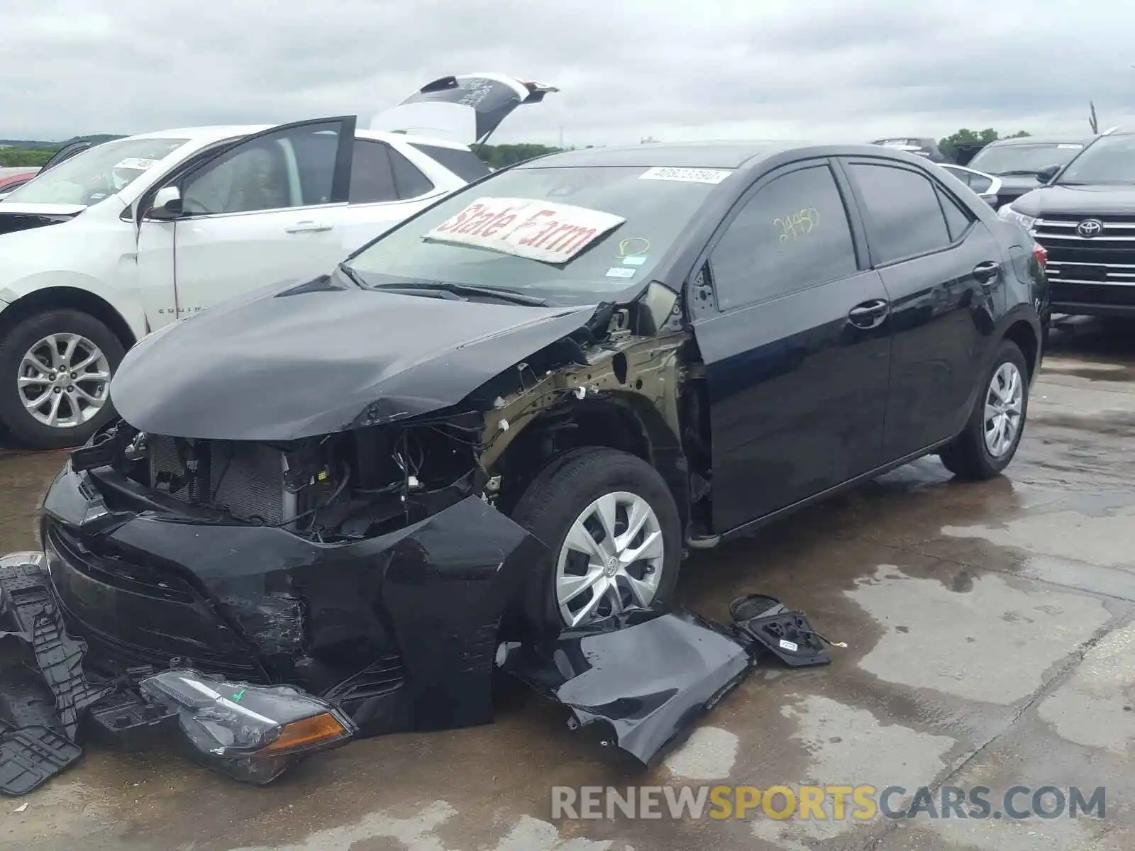 2 Photograph of a damaged car 5YFBURHE2KP907973 TOYOTA COROLLA 2019
