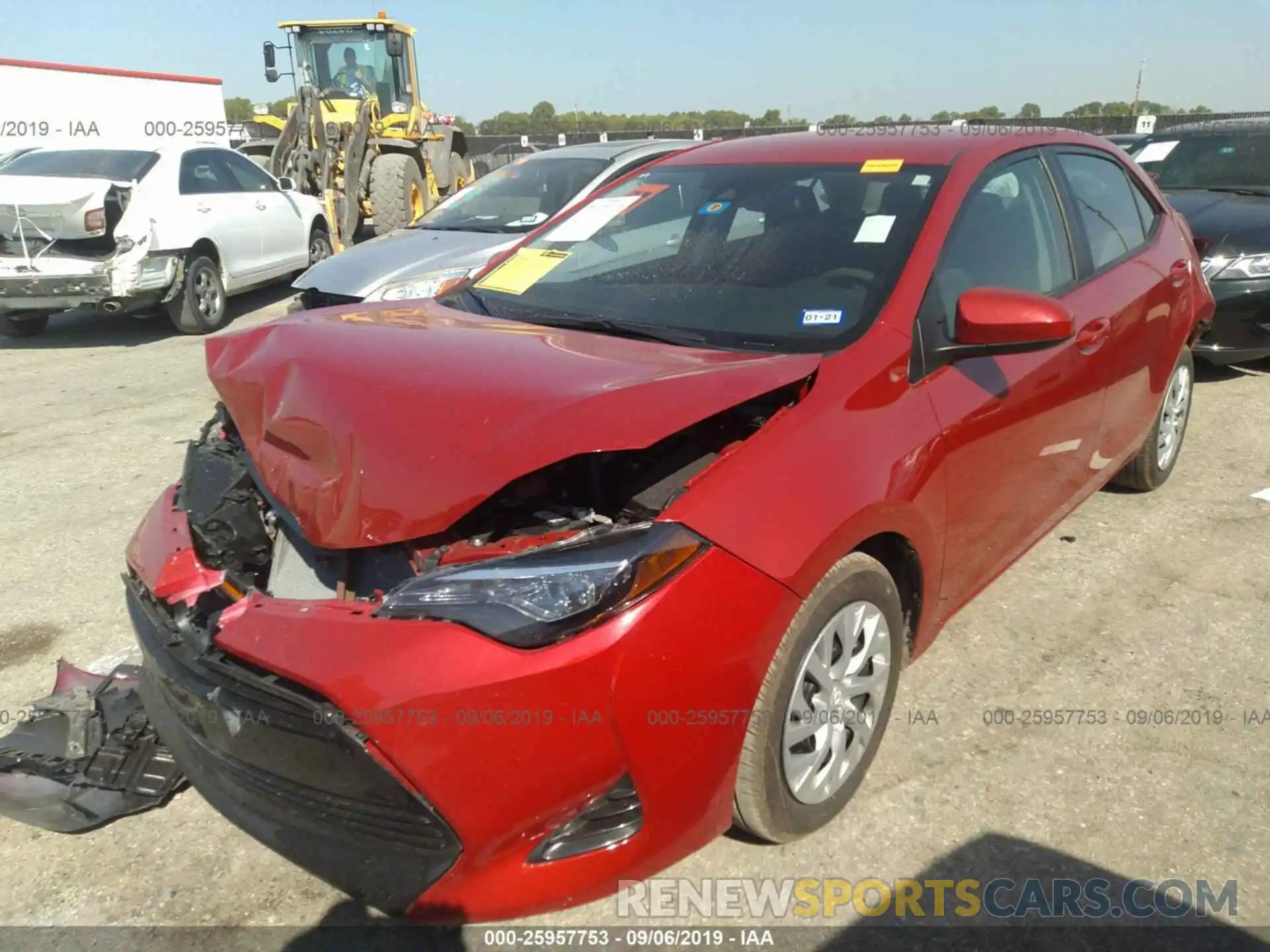 2 Photograph of a damaged car 5YFBURHE2KP908184 TOYOTA COROLLA 2019