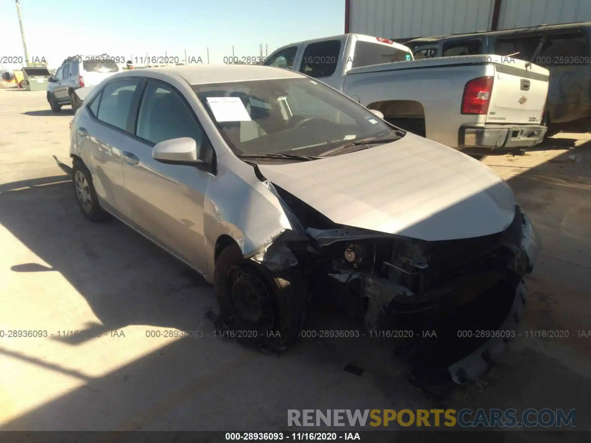 1 Photograph of a damaged car 5YFBURHE2KP909142 TOYOTA COROLLA 2019