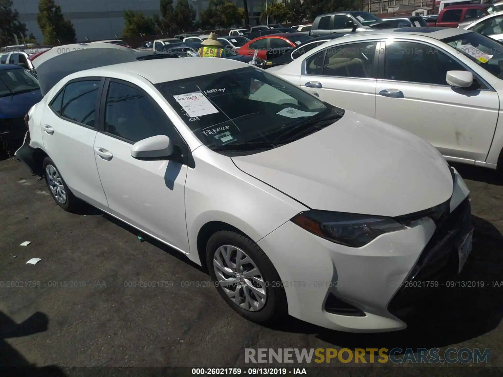 1 Photograph of a damaged car 5YFBURHE2KP909920 TOYOTA COROLLA 2019