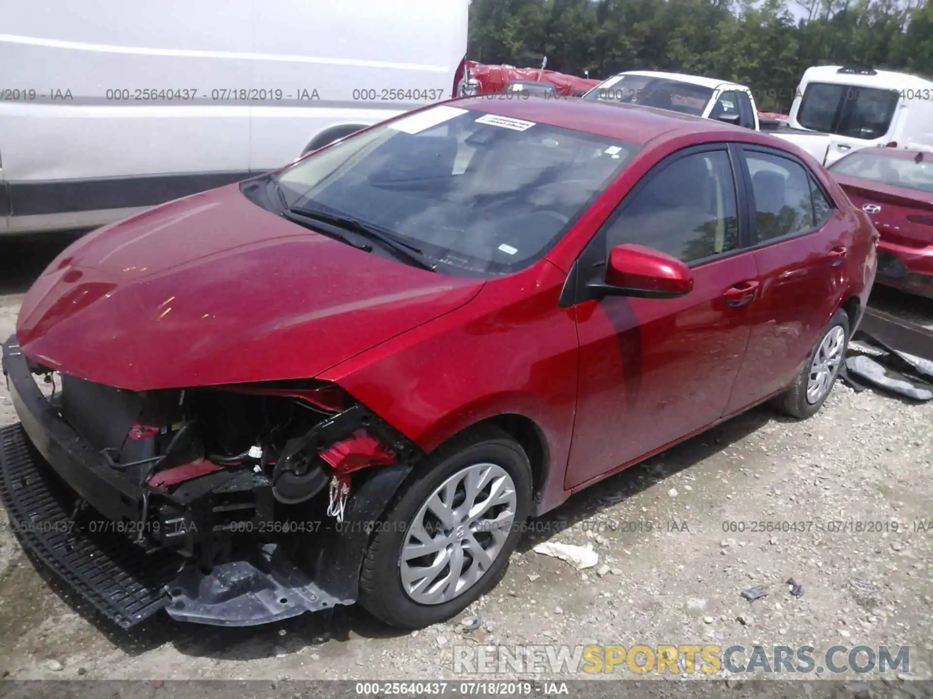 2 Photograph of a damaged car 5YFBURHE2KP911117 TOYOTA COROLLA 2019