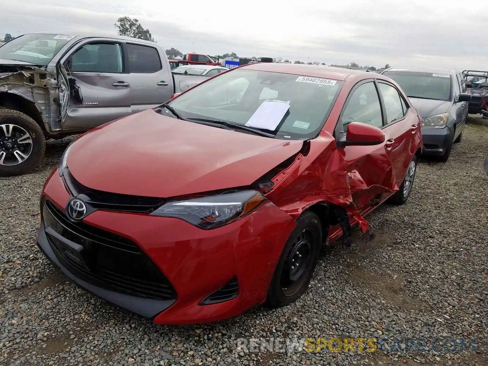 2 Photograph of a damaged car 5YFBURHE2KP912672 TOYOTA COROLLA 2019