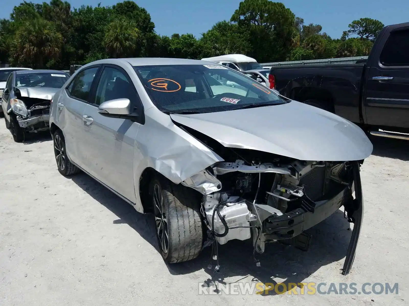 1 Photograph of a damaged car 5YFBURHE2KP912834 TOYOTA COROLLA 2019