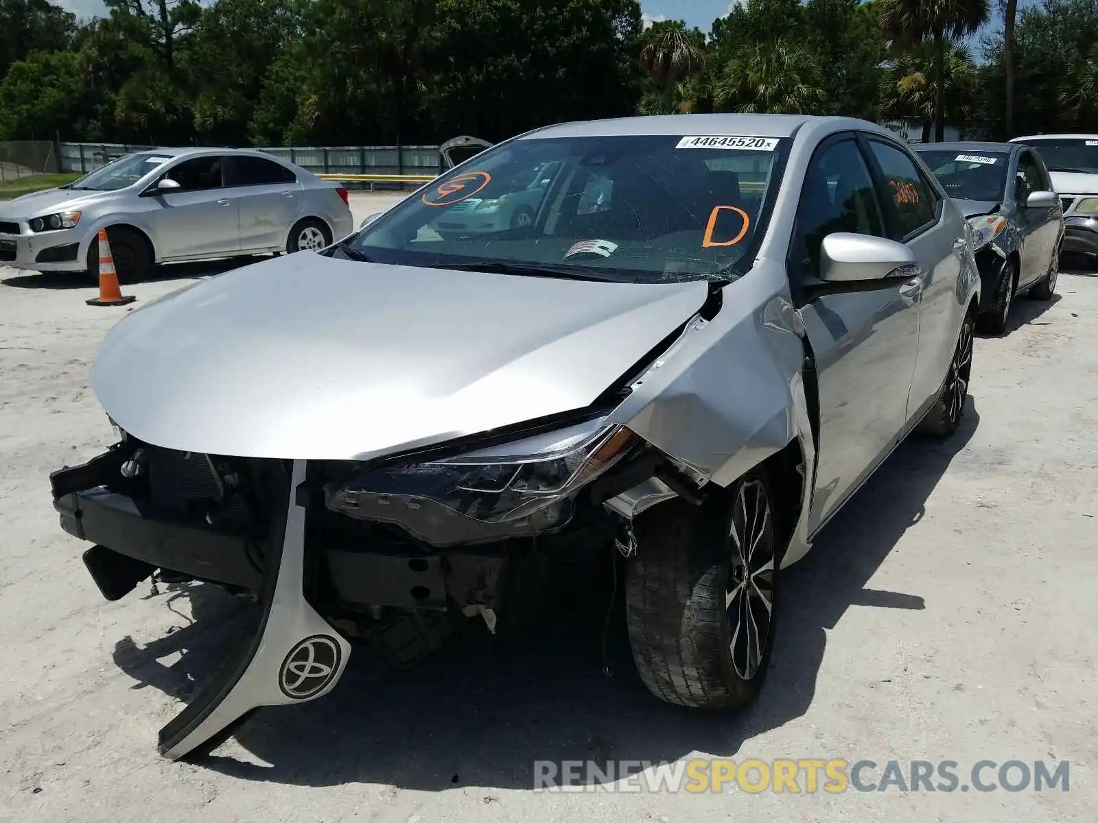 2 Photograph of a damaged car 5YFBURHE2KP912834 TOYOTA COROLLA 2019