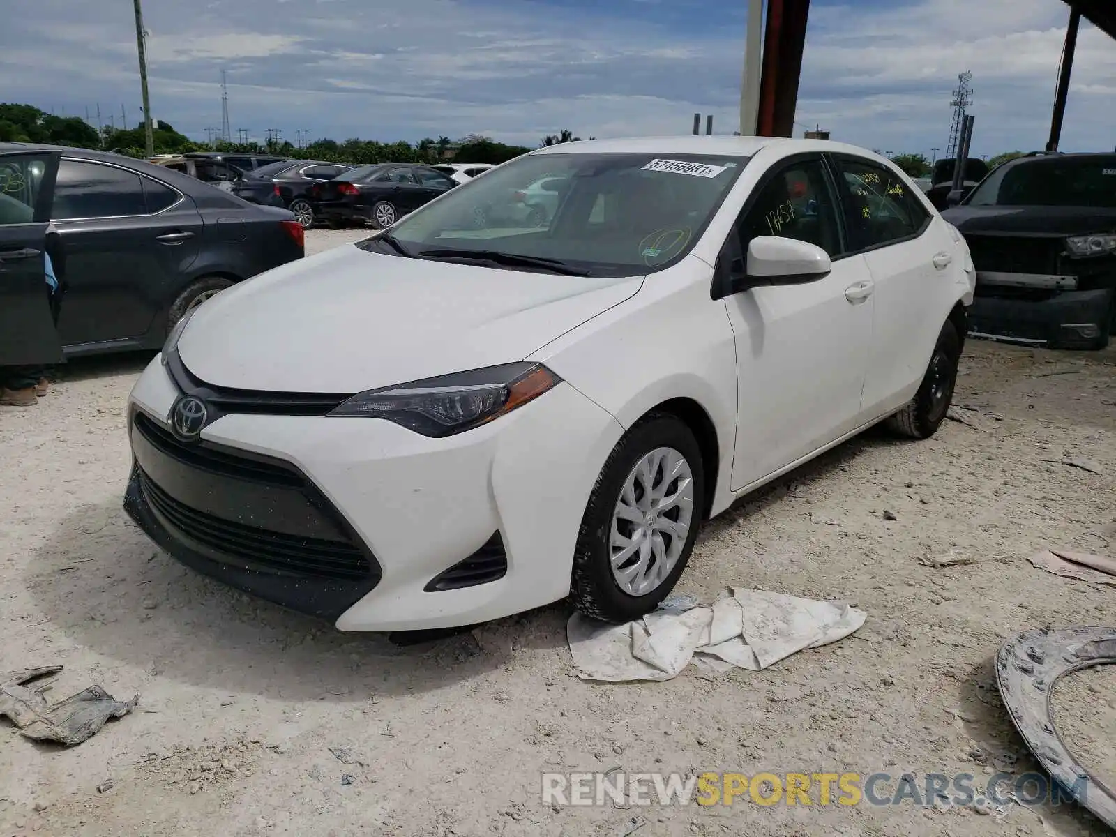 2 Photograph of a damaged car 5YFBURHE2KP912994 TOYOTA COROLLA 2019