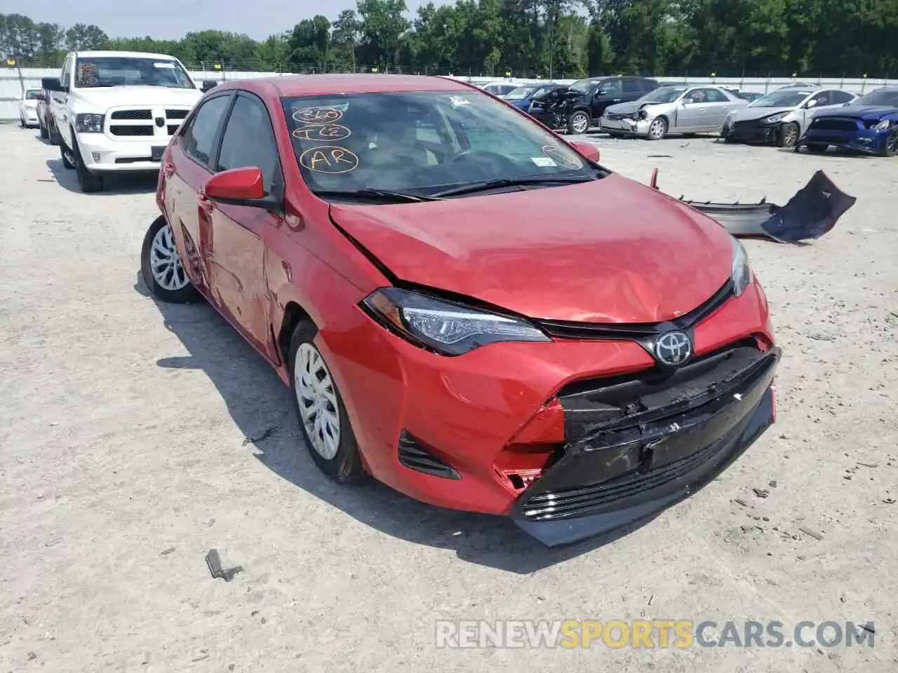 1 Photograph of a damaged car 5YFBURHE2KP913949 TOYOTA COROLLA 2019