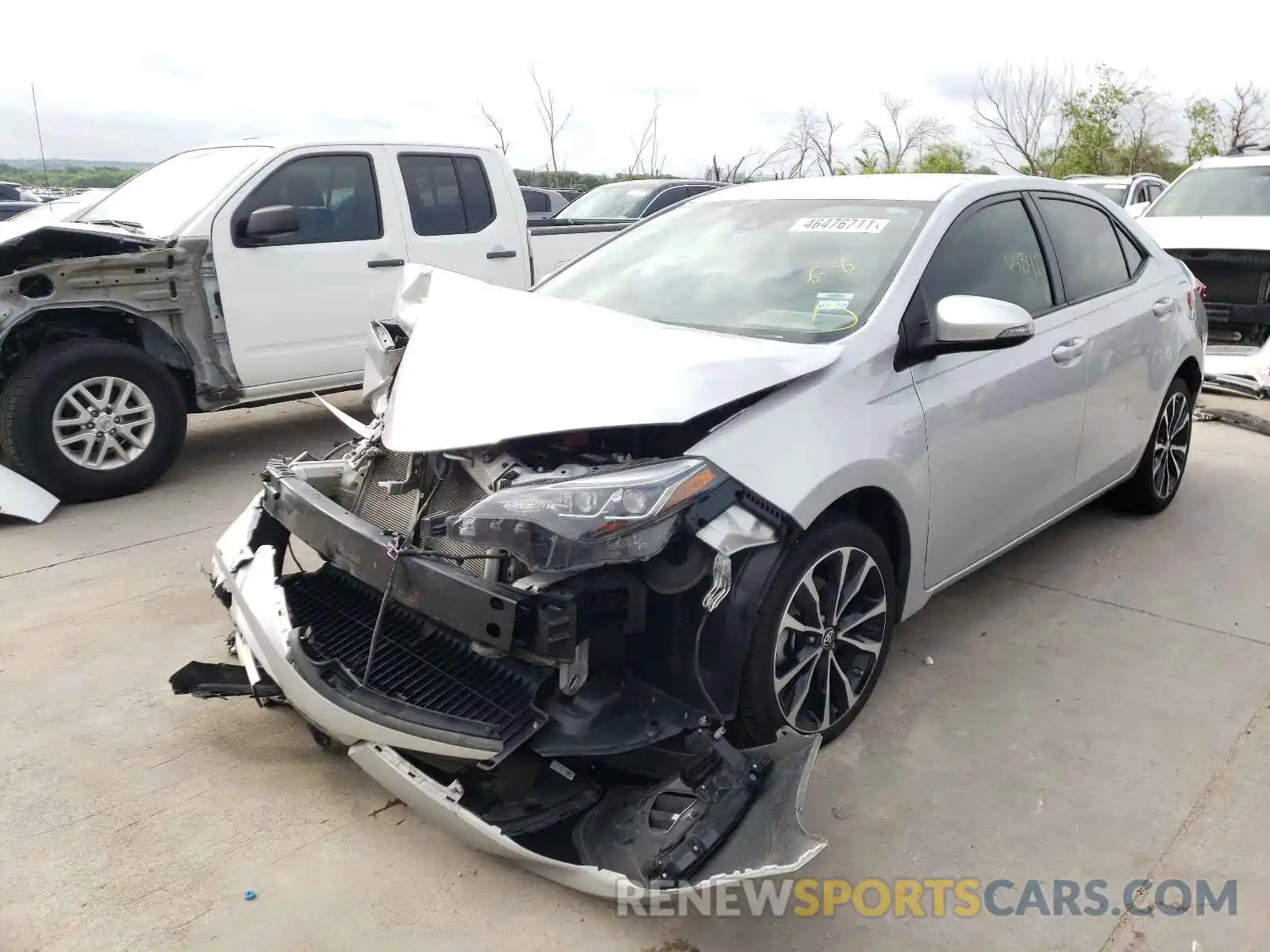 2 Photograph of a damaged car 5YFBURHE2KP915104 TOYOTA COROLLA 2019