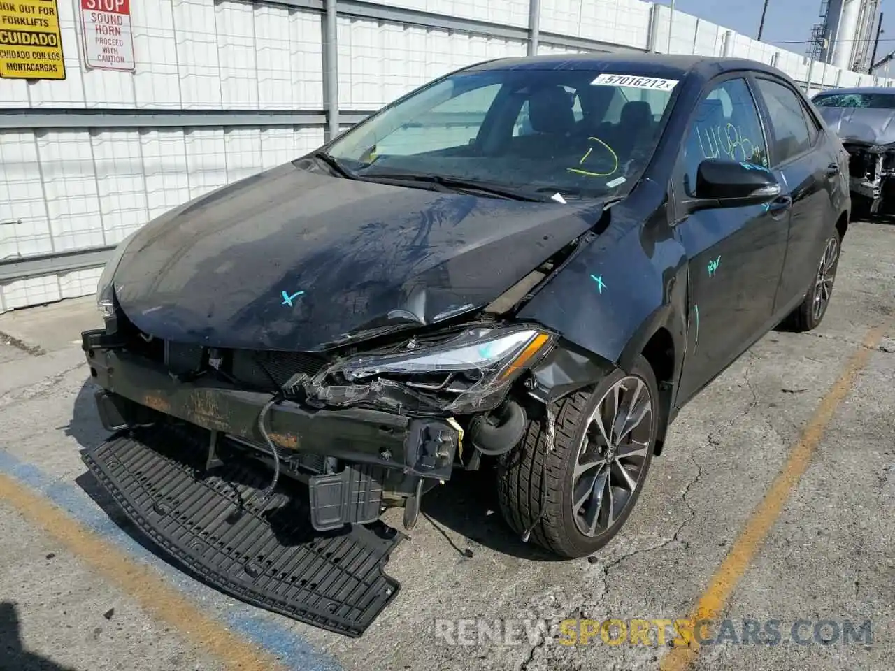 2 Photograph of a damaged car 5YFBURHE2KP917998 TOYOTA COROLLA 2019