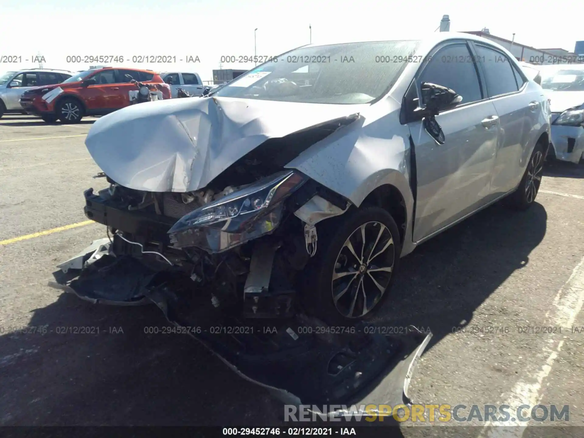 2 Photograph of a damaged car 5YFBURHE2KP918908 TOYOTA COROLLA 2019