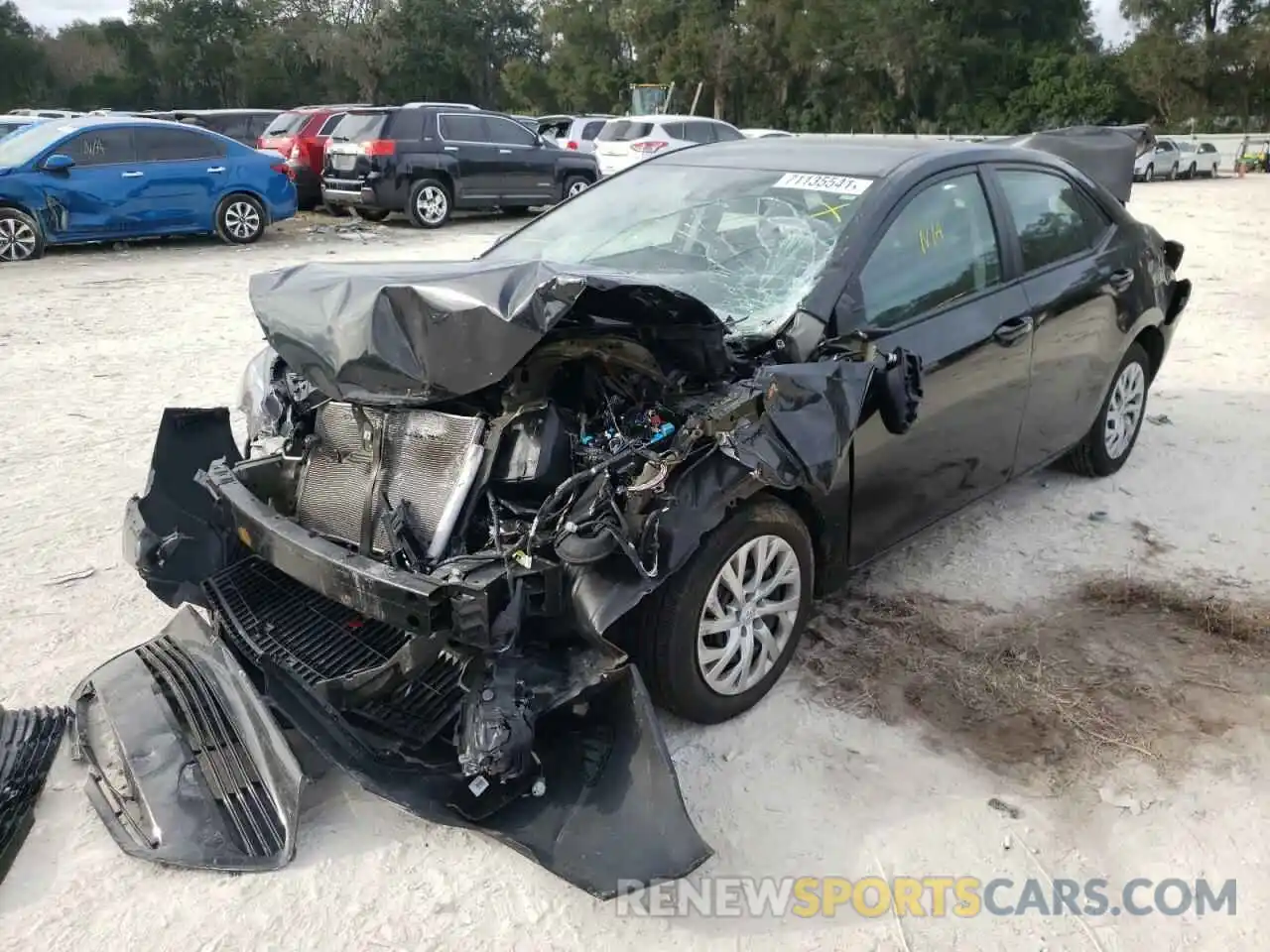 2 Photograph of a damaged car 5YFBURHE2KP921095 TOYOTA COROLLA 2019