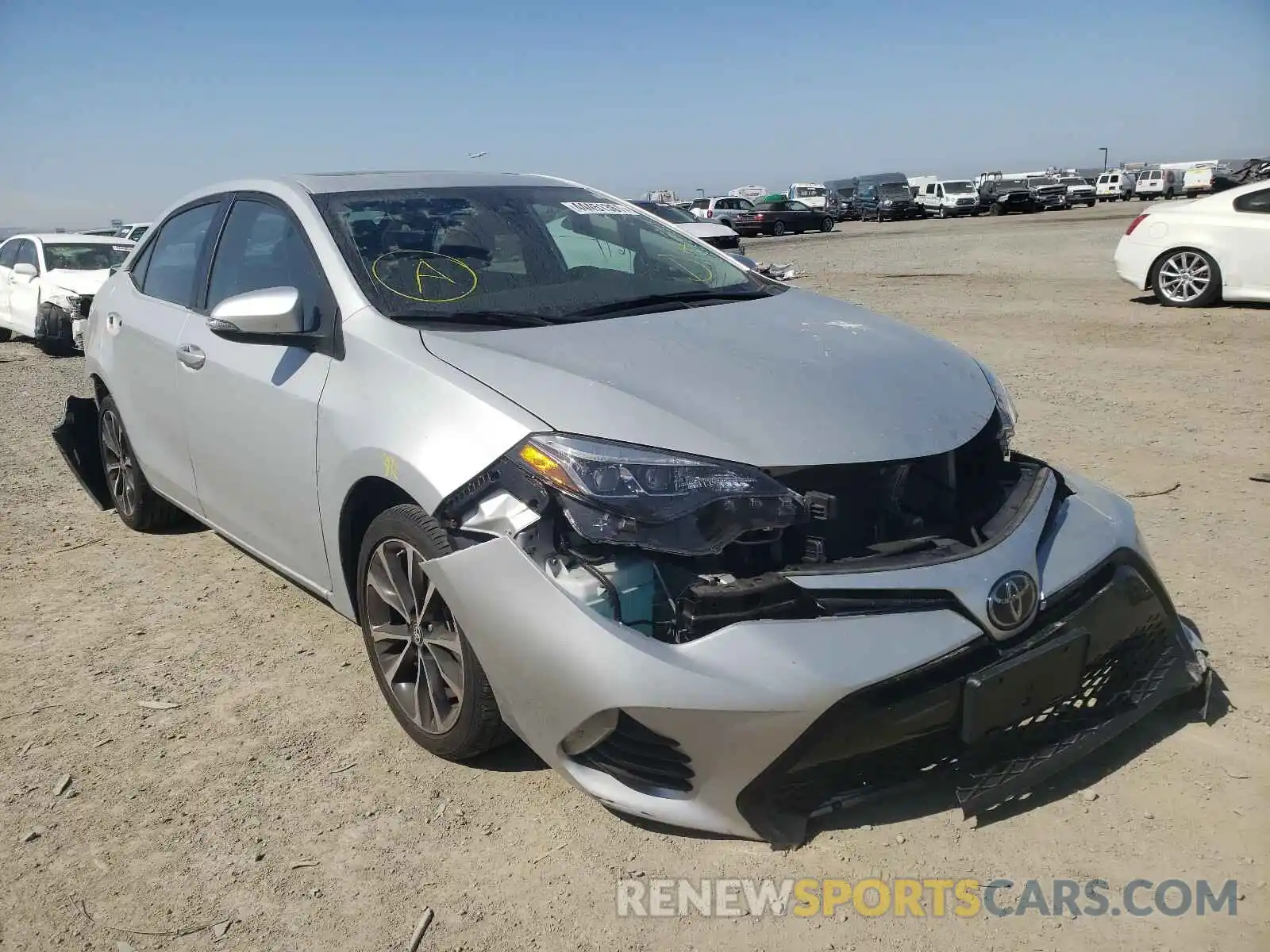 1 Photograph of a damaged car 5YFBURHE2KP921128 TOYOTA COROLLA 2019