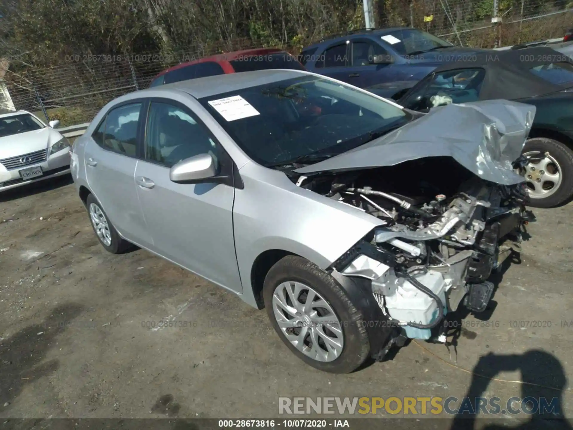 1 Photograph of a damaged car 5YFBURHE2KP922053 TOYOTA COROLLA 2019