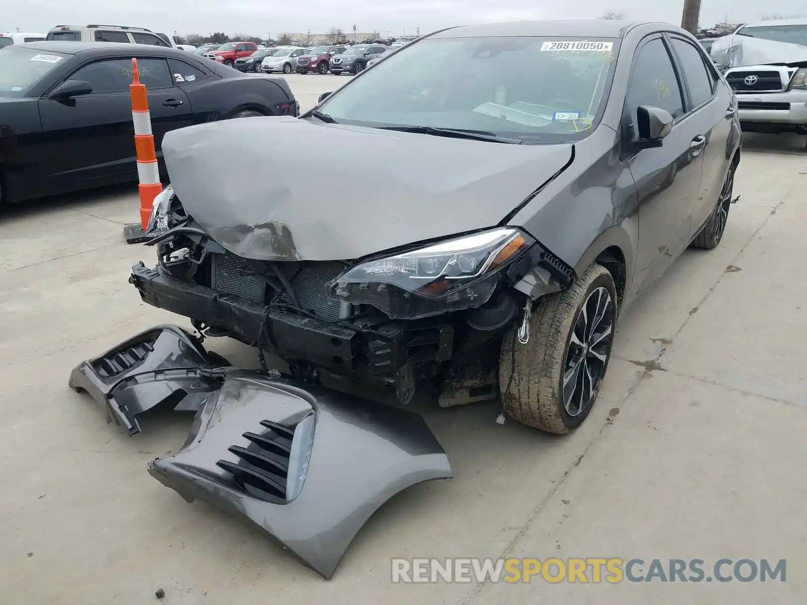 2 Photograph of a damaged car 5YFBURHE2KP922165 TOYOTA COROLLA 2019