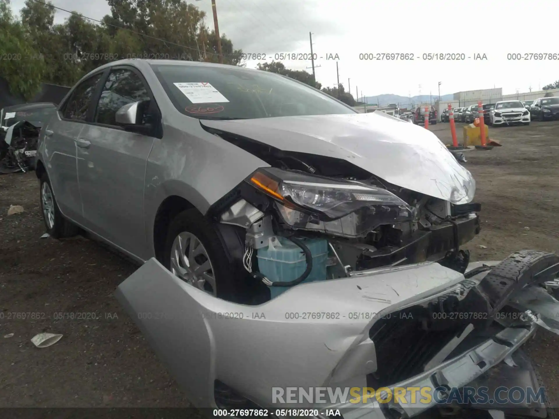 1 Photograph of a damaged car 5YFBURHE2KP922599 TOYOTA COROLLA 2019