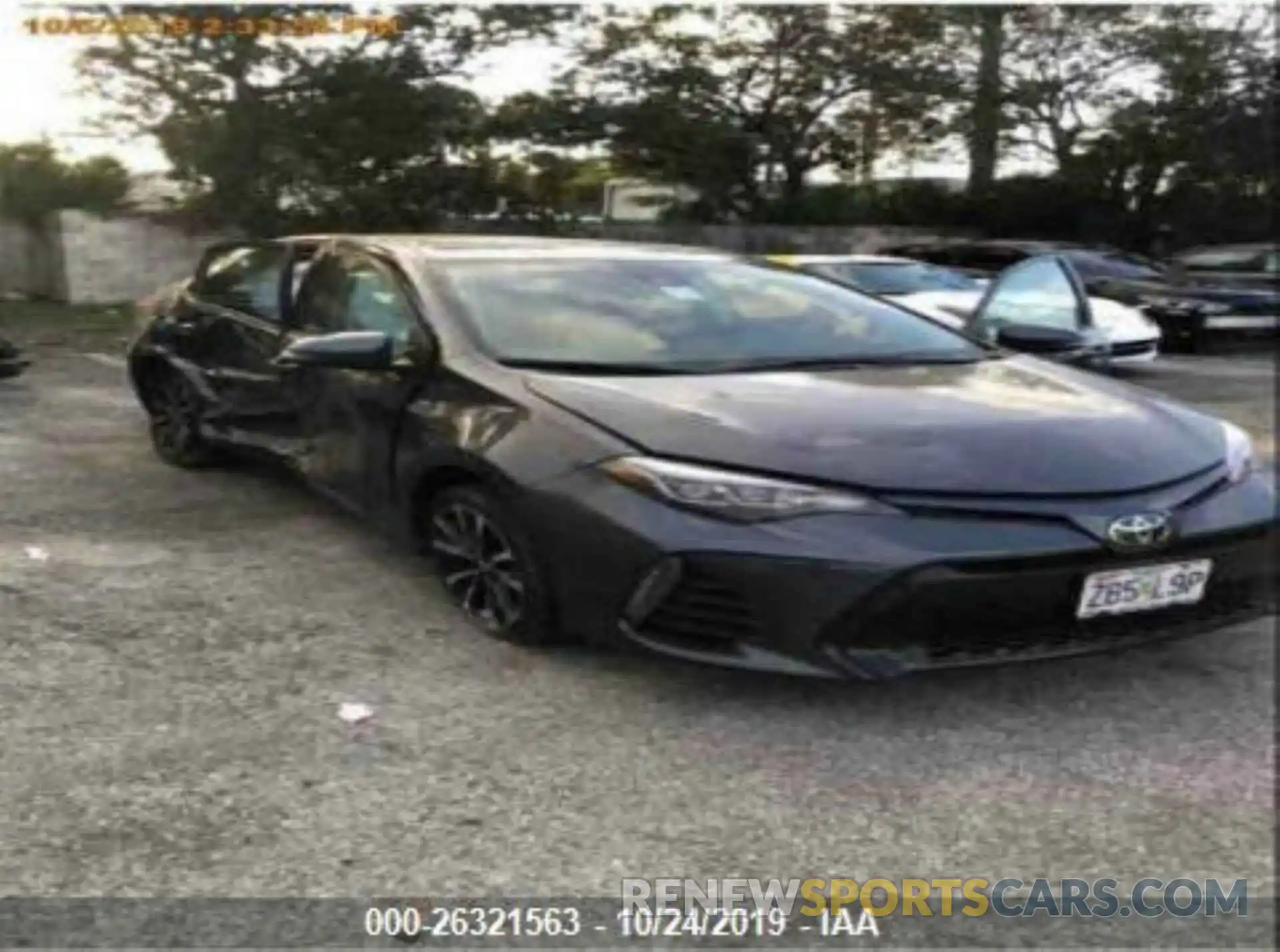 1 Photograph of a damaged car 5YFBURHE2KP923008 TOYOTA COROLLA 2019