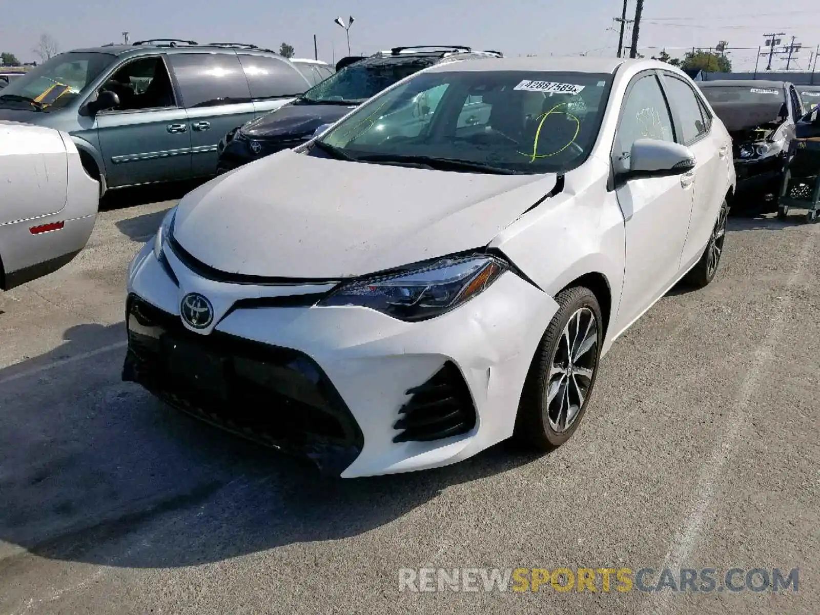 2 Photograph of a damaged car 5YFBURHE2KP923235 TOYOTA COROLLA 2019