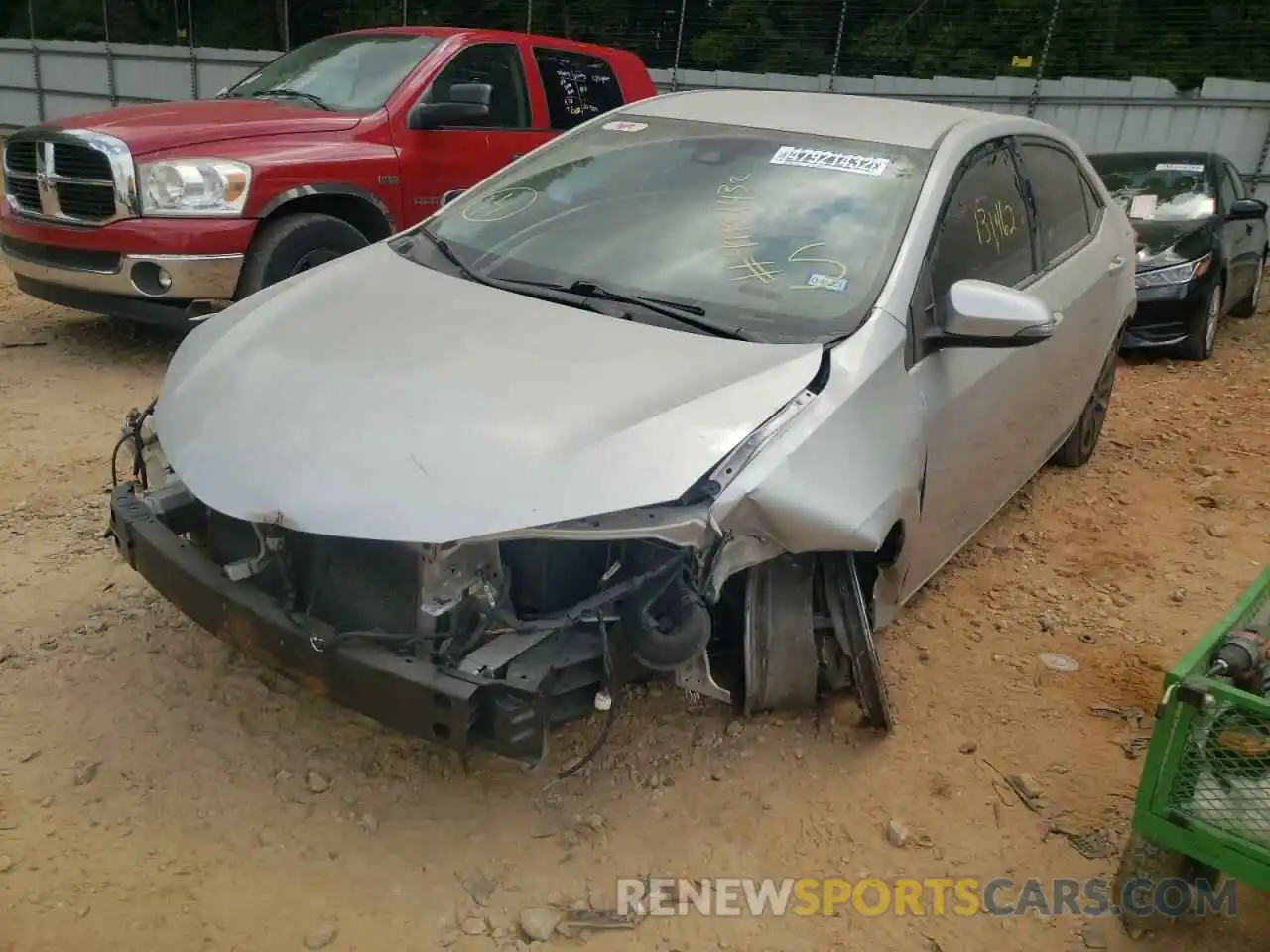 2 Photograph of a damaged car 5YFBURHE2KP923669 TOYOTA COROLLA 2019