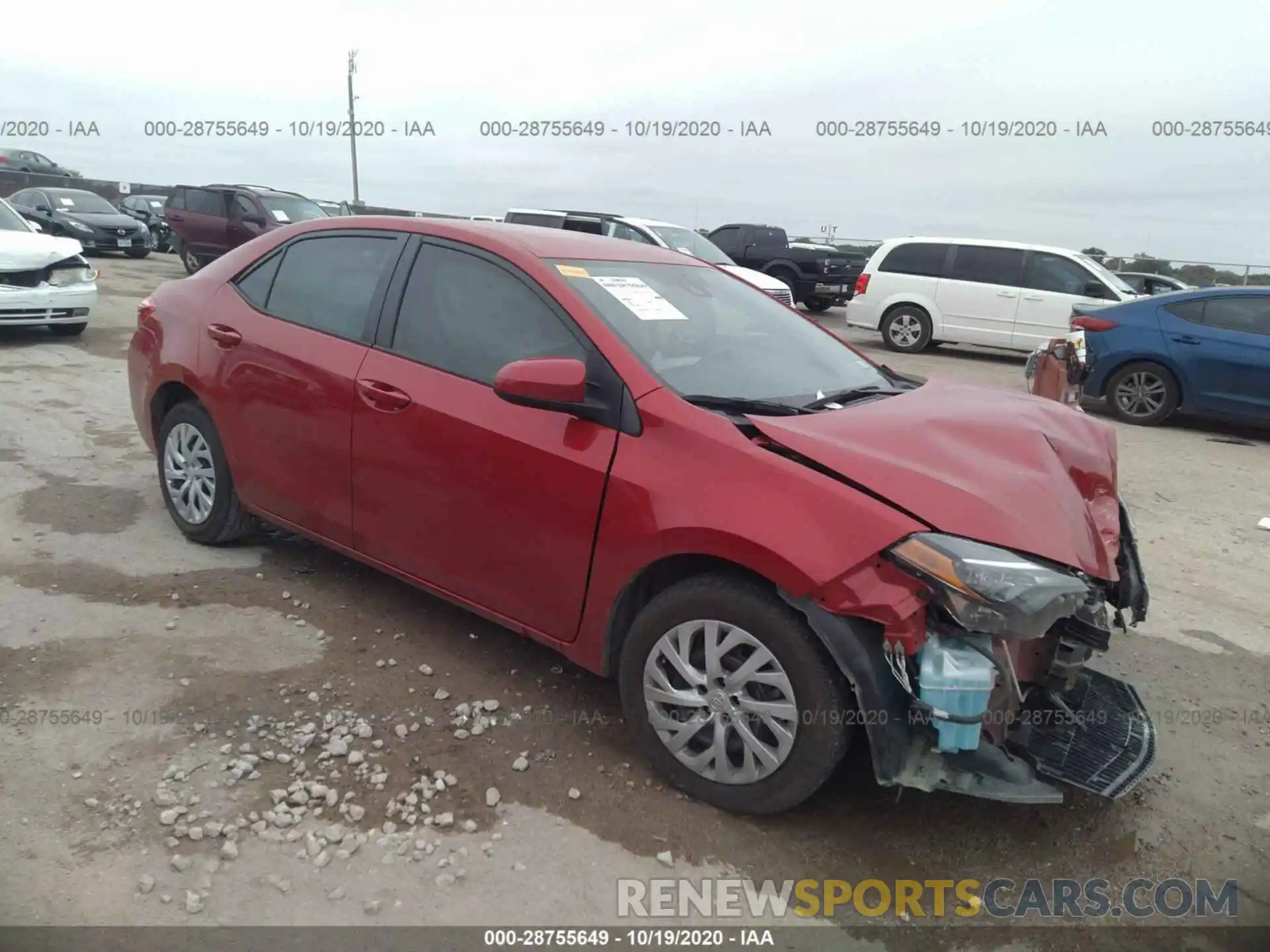 1 Photograph of a damaged car 5YFBURHE2KP923851 TOYOTA COROLLA 2019