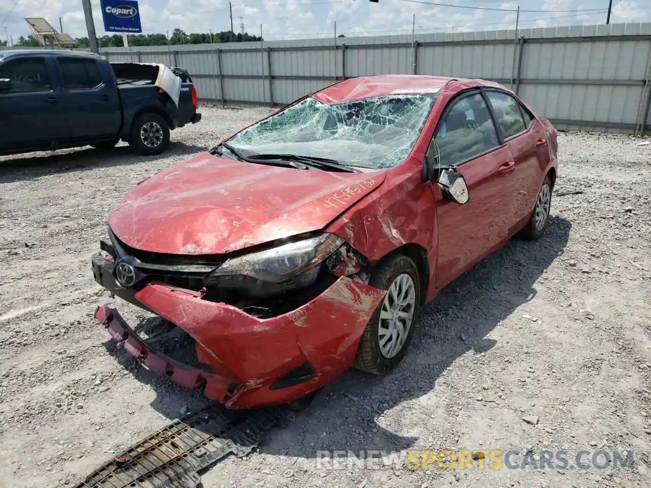 2 Photograph of a damaged car 5YFBURHE2KP924949 TOYOTA COROLLA 2019