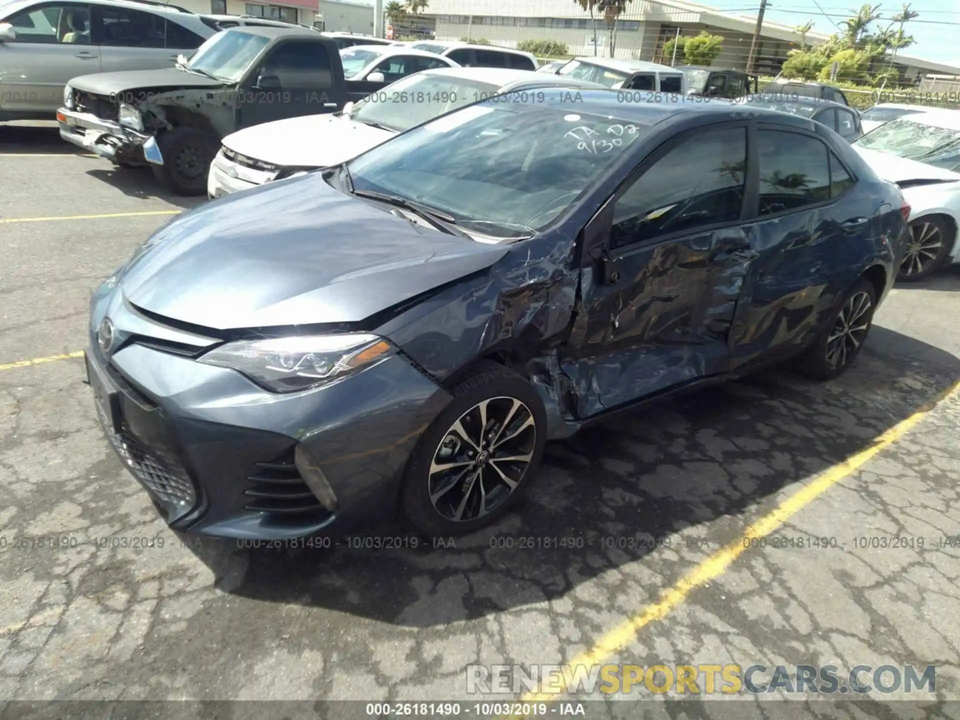 2 Photograph of a damaged car 5YFBURHE2KP926894 TOYOTA COROLLA 2019