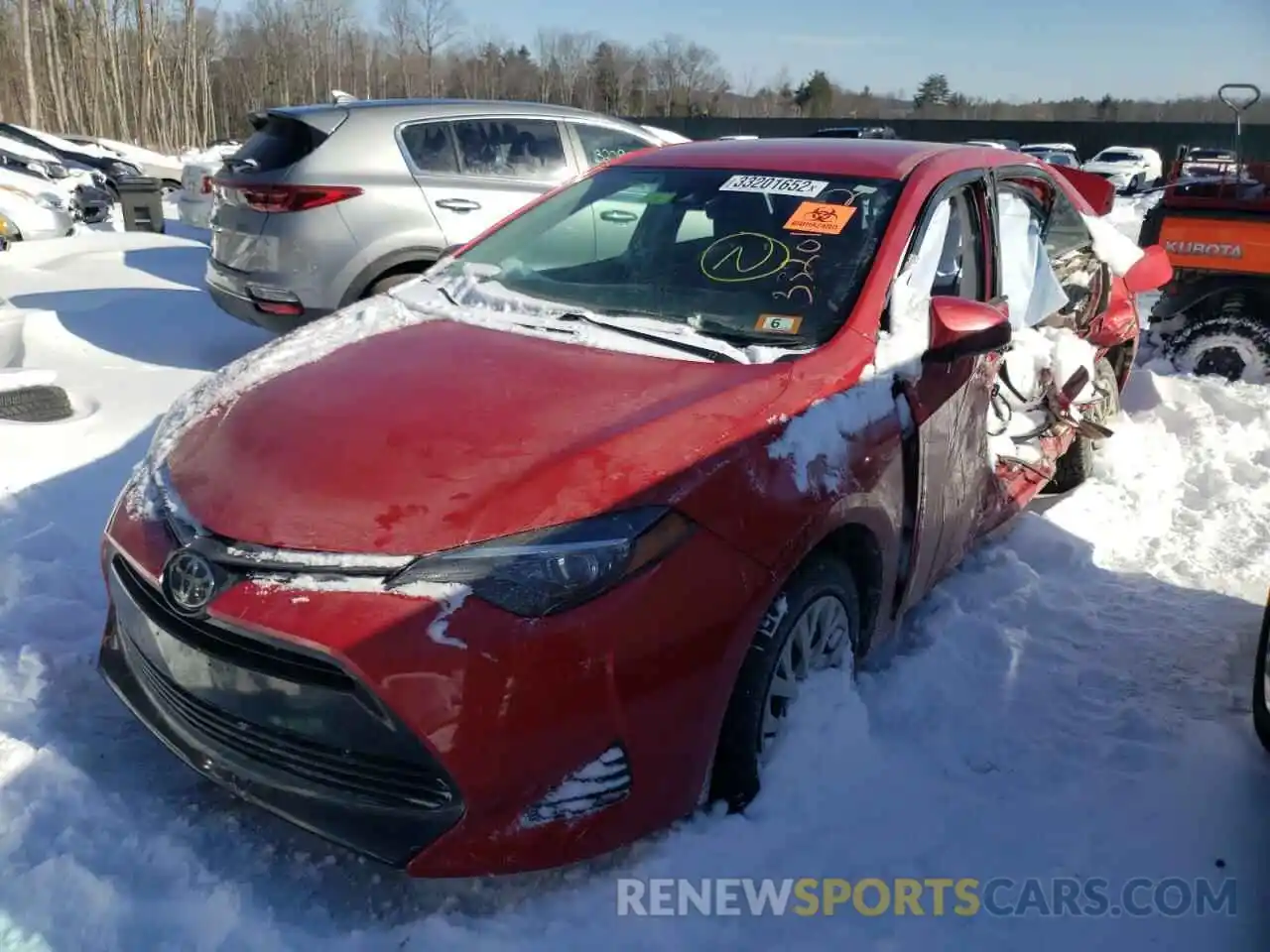 2 Photograph of a damaged car 5YFBURHE2KP927432 TOYOTA COROLLA 2019