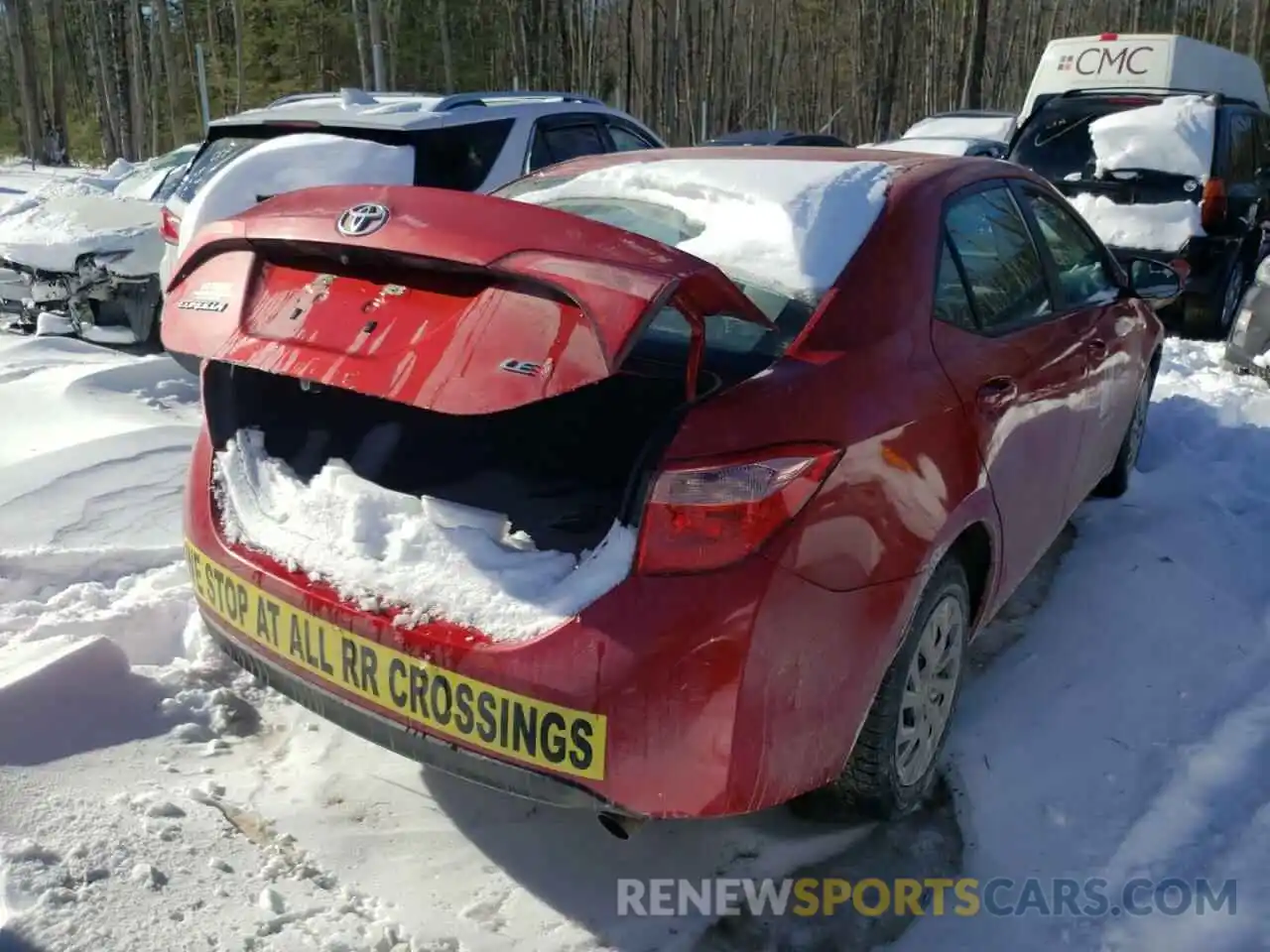 4 Photograph of a damaged car 5YFBURHE2KP927432 TOYOTA COROLLA 2019