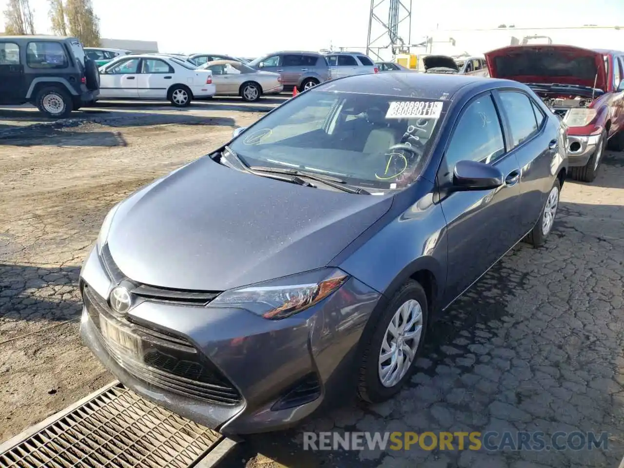 2 Photograph of a damaged car 5YFBURHE2KP927737 TOYOTA COROLLA 2019