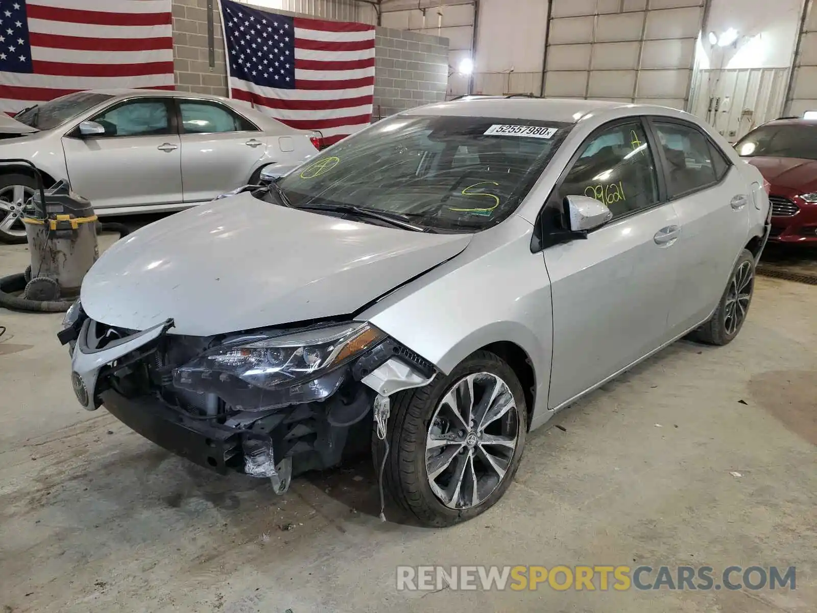 2 Photograph of a damaged car 5YFBURHE2KP928077 TOYOTA COROLLA 2019