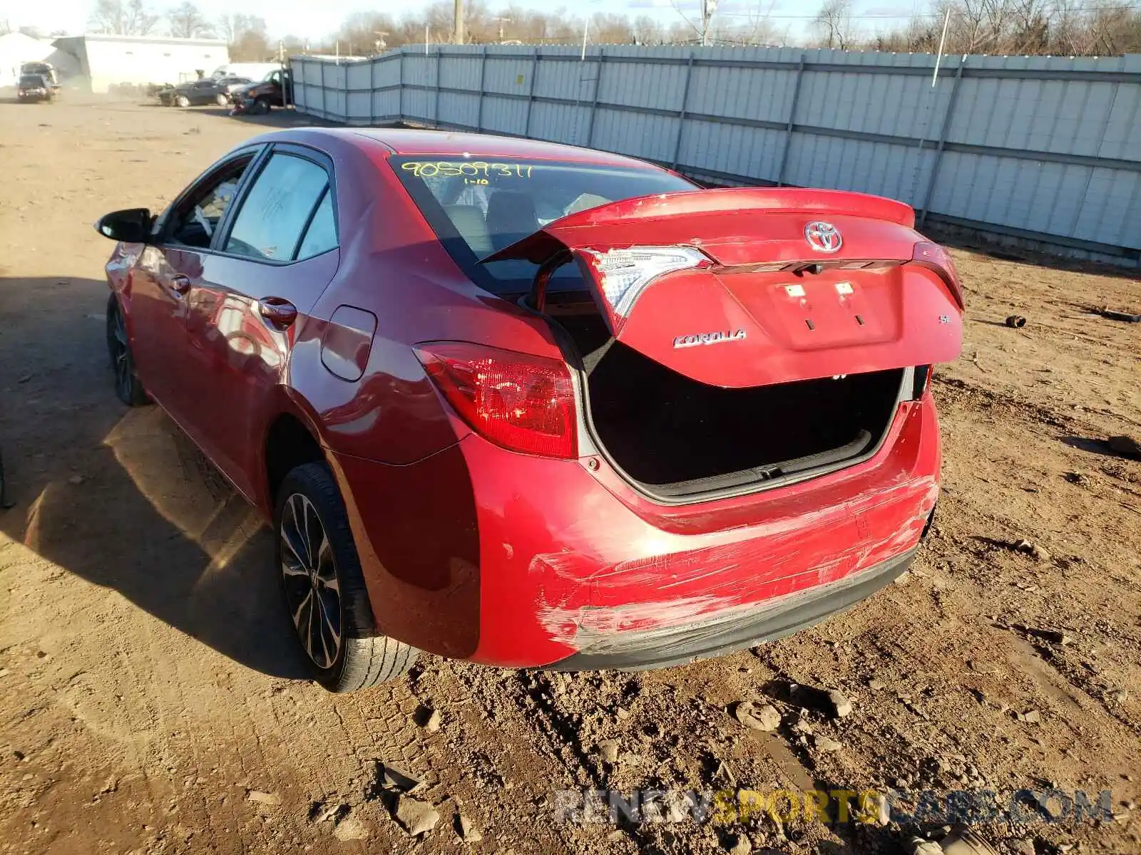 3 Photograph of a damaged car 5YFBURHE2KP928158 TOYOTA COROLLA 2019