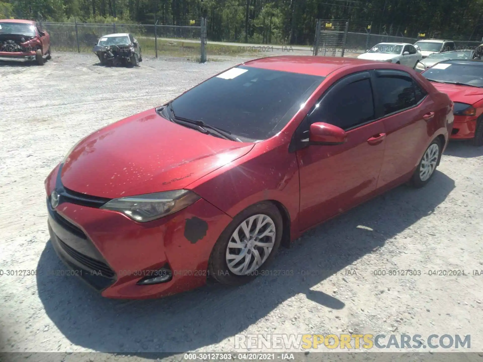 2 Photograph of a damaged car 5YFBURHE2KP928807 TOYOTA COROLLA 2019