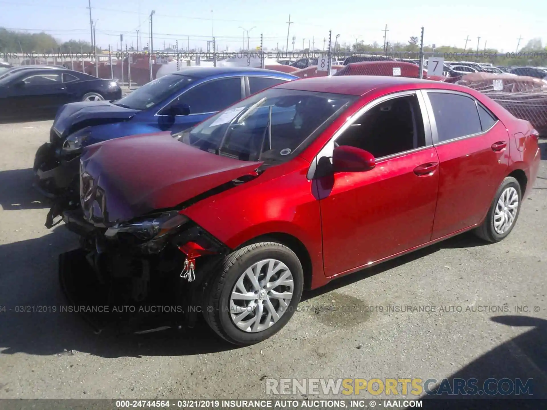 2 Photograph of a damaged car 5YFBURHE2KP929617 TOYOTA COROLLA 2019