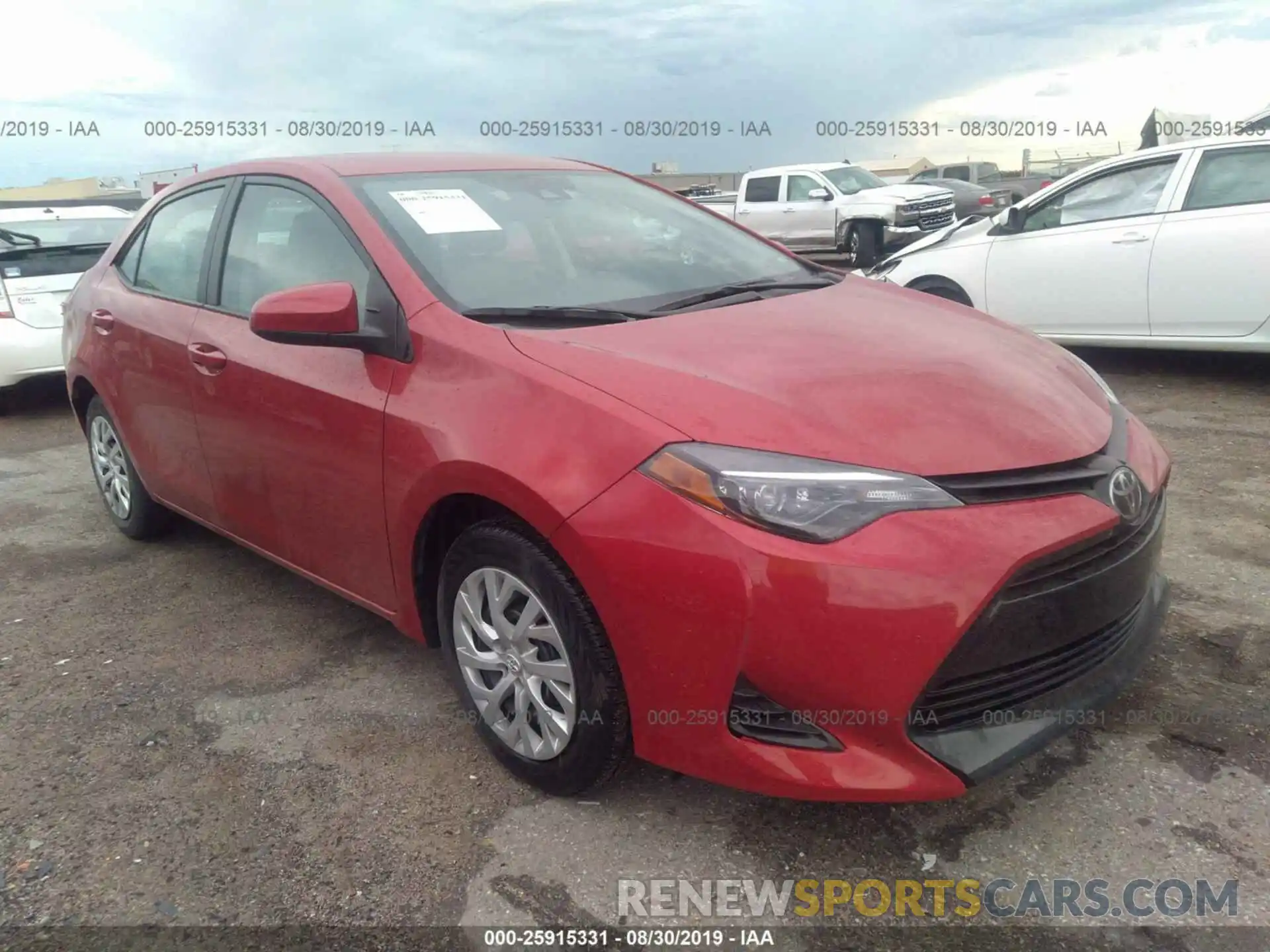 1 Photograph of a damaged car 5YFBURHE2KP931464 TOYOTA COROLLA 2019