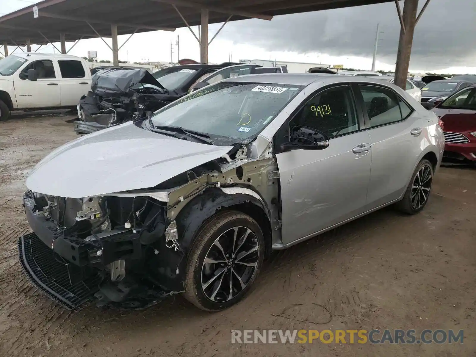 2 Photograph of a damaged car 5YFBURHE2KP932937 TOYOTA COROLLA 2019