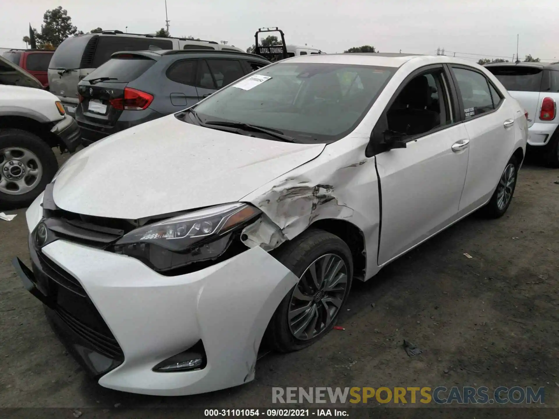 2 Photograph of a damaged car 5YFBURHE2KP933389 TOYOTA COROLLA 2019