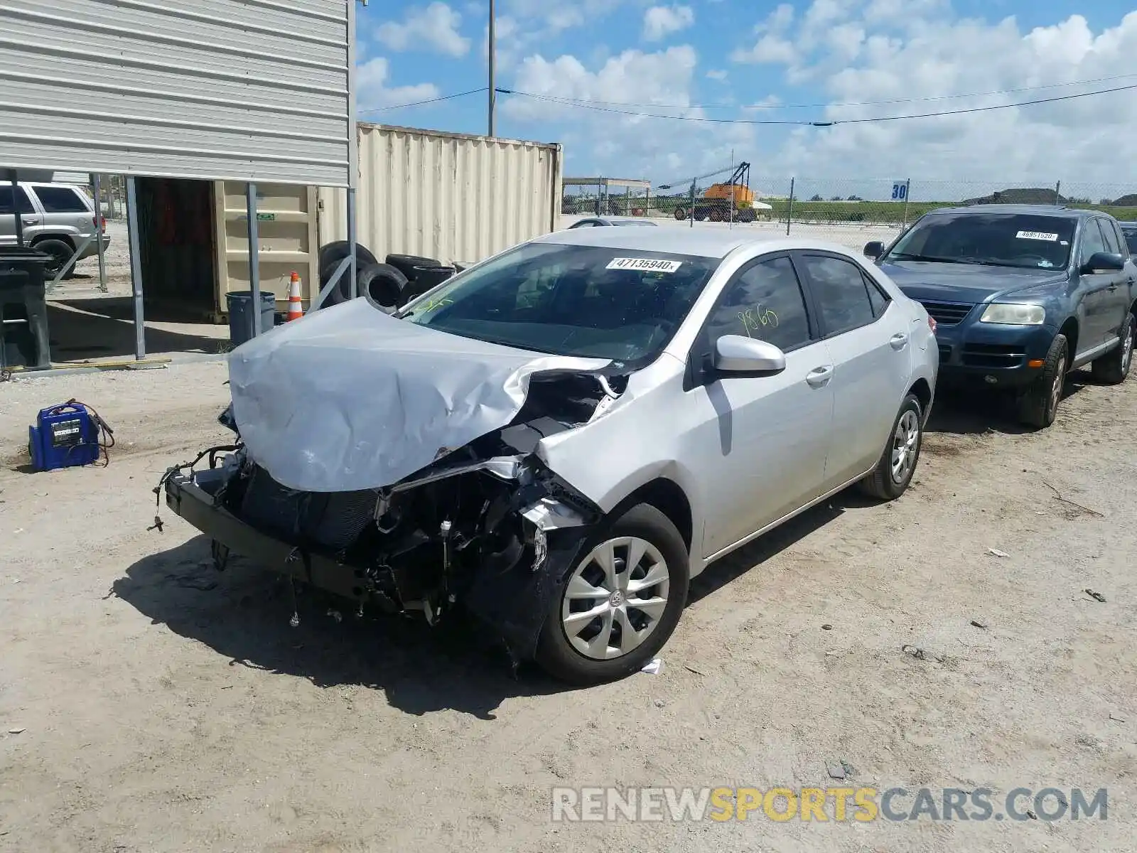 2 Photograph of a damaged car 5YFBURHE2KP933439 TOYOTA COROLLA 2019